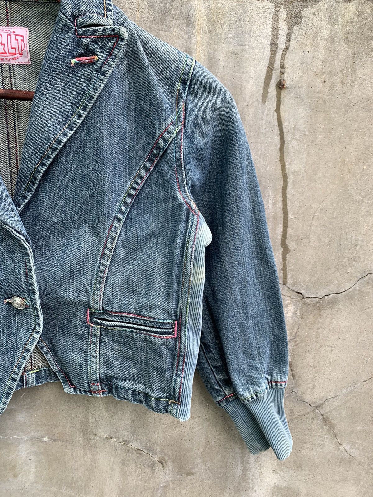 W&LT Cropped Denim Blazer Size S / US 4 / IT 40 - 3 Thumbnail