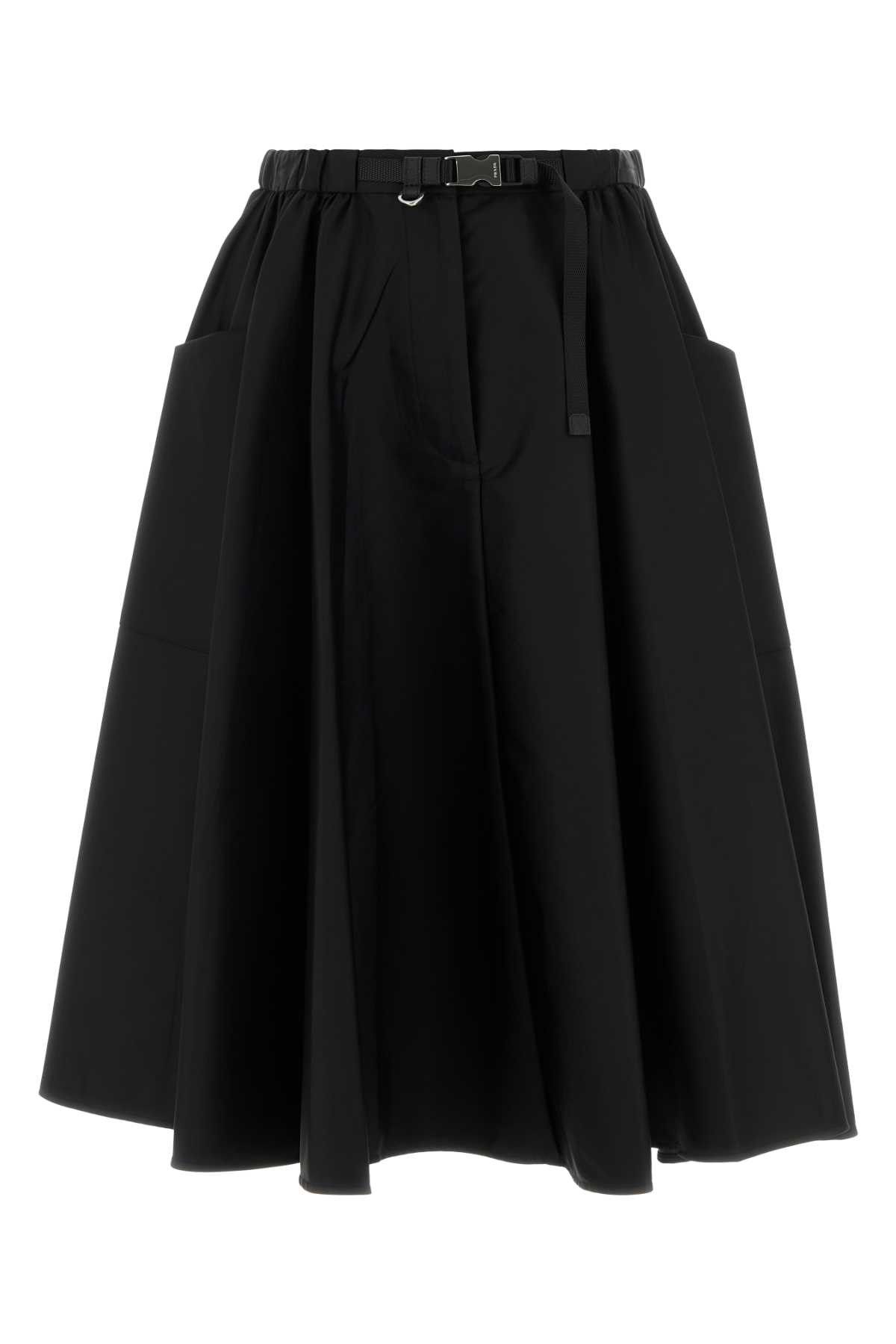 Black Re-Nylon Skirt
