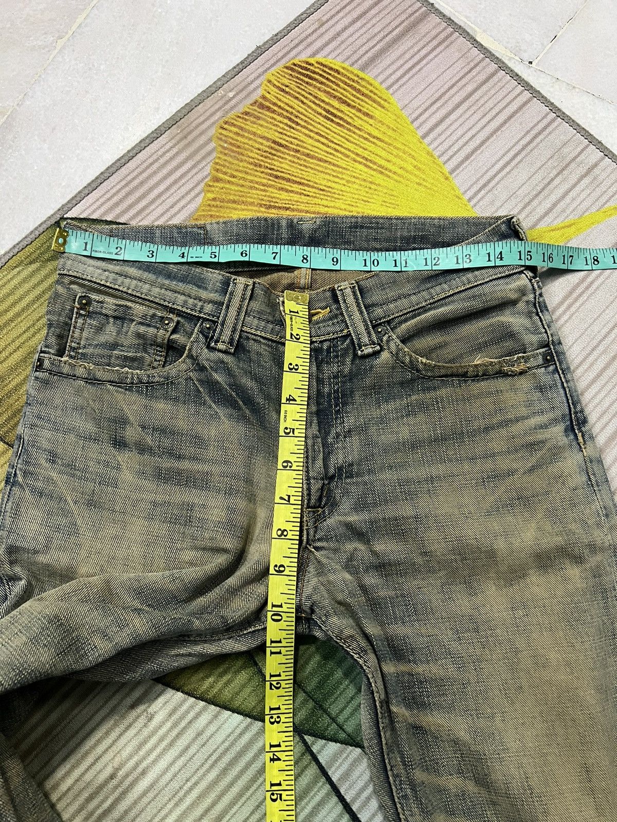 Japanese Brand GL HEART DISTRESSED RUSTY JEANS Size US 30 / EU 46 - 13 Thumbnail