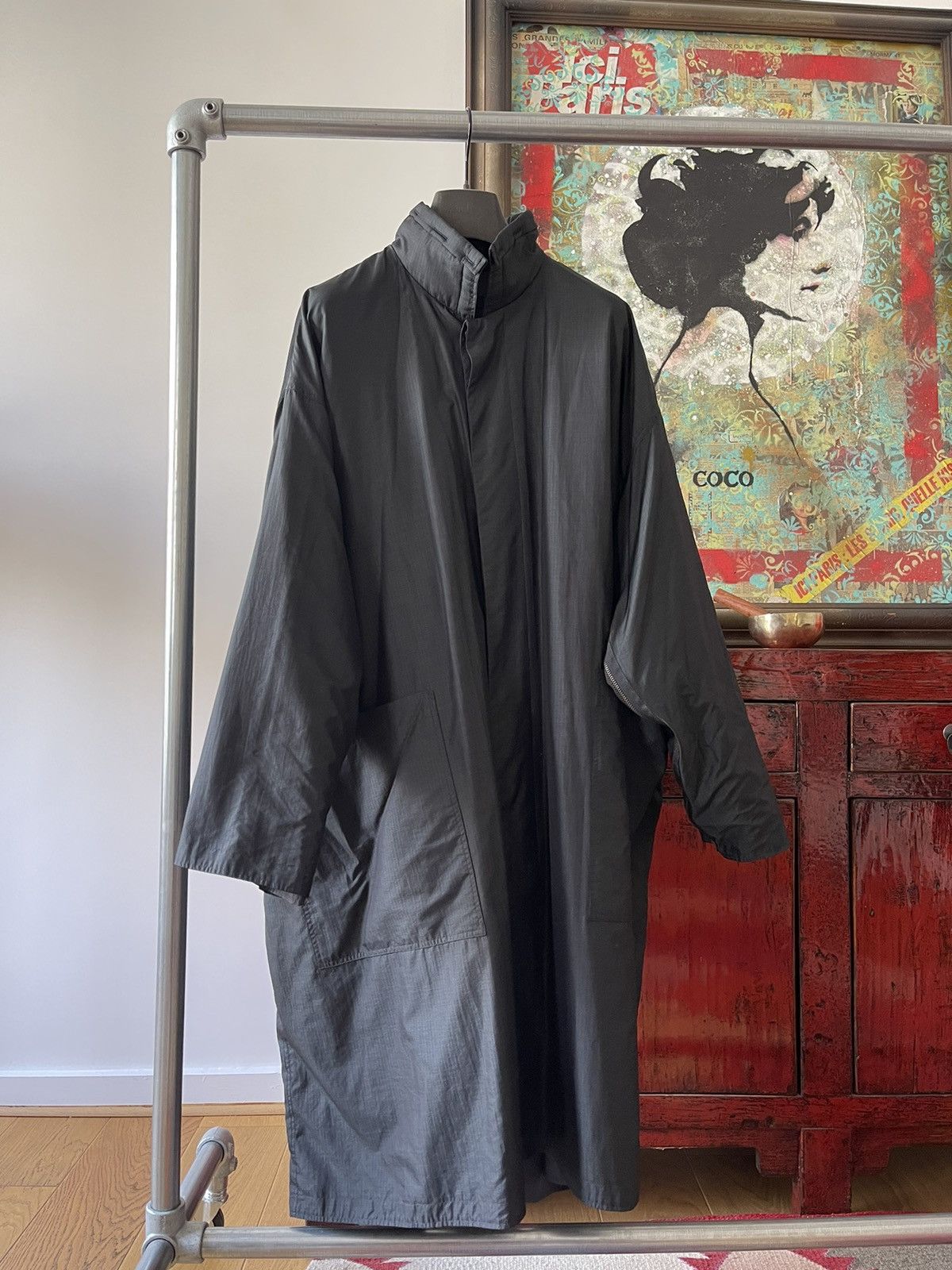 image of Raf Simons 2007 Archive Runway Coat in Deep Green, Men's (Size Large)