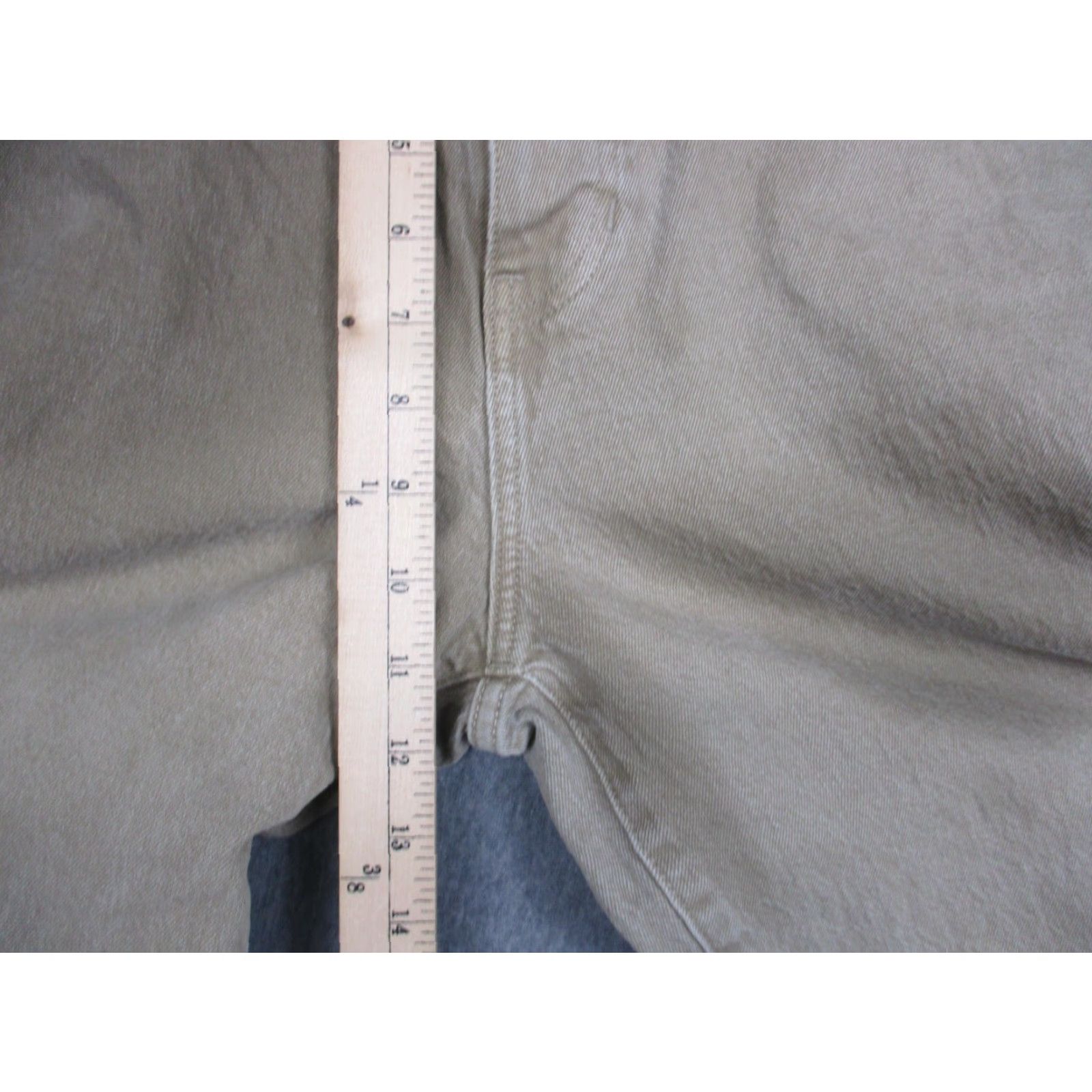 Pacsun Pacsun Baggy Jeans Mens 30x30 Khaki Straight Leg Denim Pants Beige 30 Inseam 30 Waist 30 Regular Cotton Spandex Zip Button Flaws Stain Size US 30 / EU 46 - 4 Thumbnail
