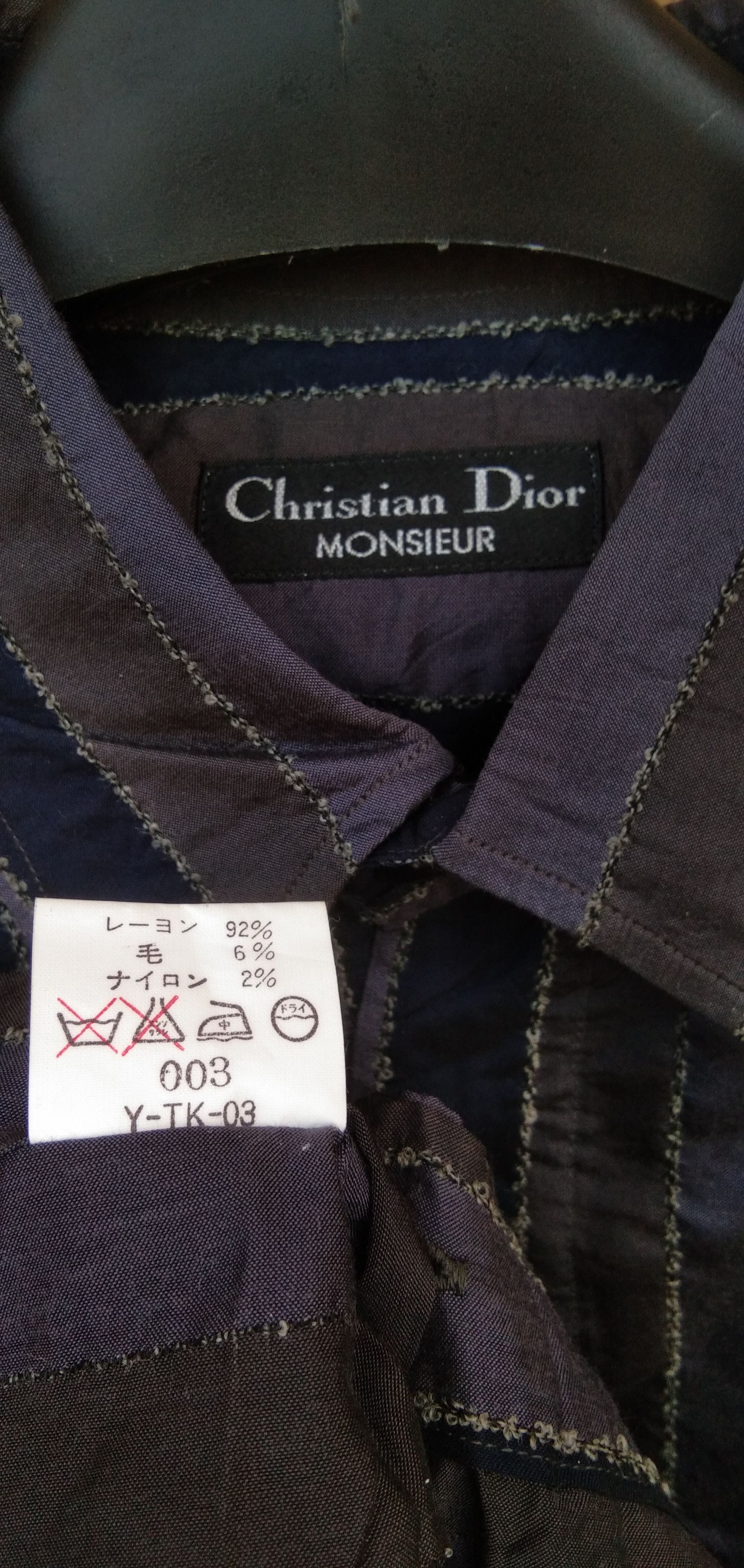 Christian Dior Monsieur Vtg Christian dior monsieur stripe button up shirt Size M / US 6-8 / IT 42-44 - 7 Thumbnail