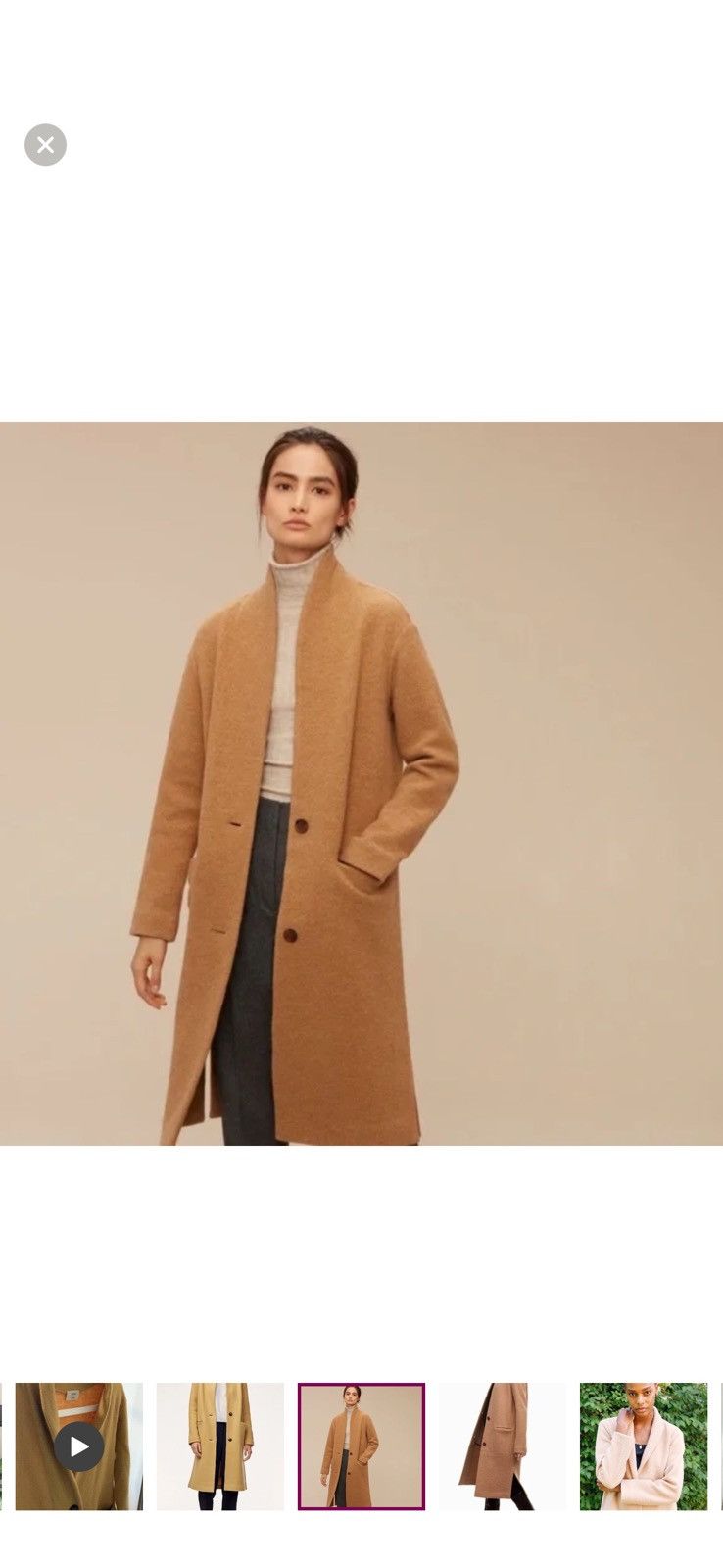 Aritzia Wilfred Dujardin Mustard Yellow Wool Coat Size S / US 4 / IT 40 - 4 Thumbnail