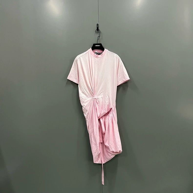 Y/Project Y/PROJECT Pink Asymmetric Dress - dmc Size M / US 6-8 / IT 42-44 - 1 Thumbnail