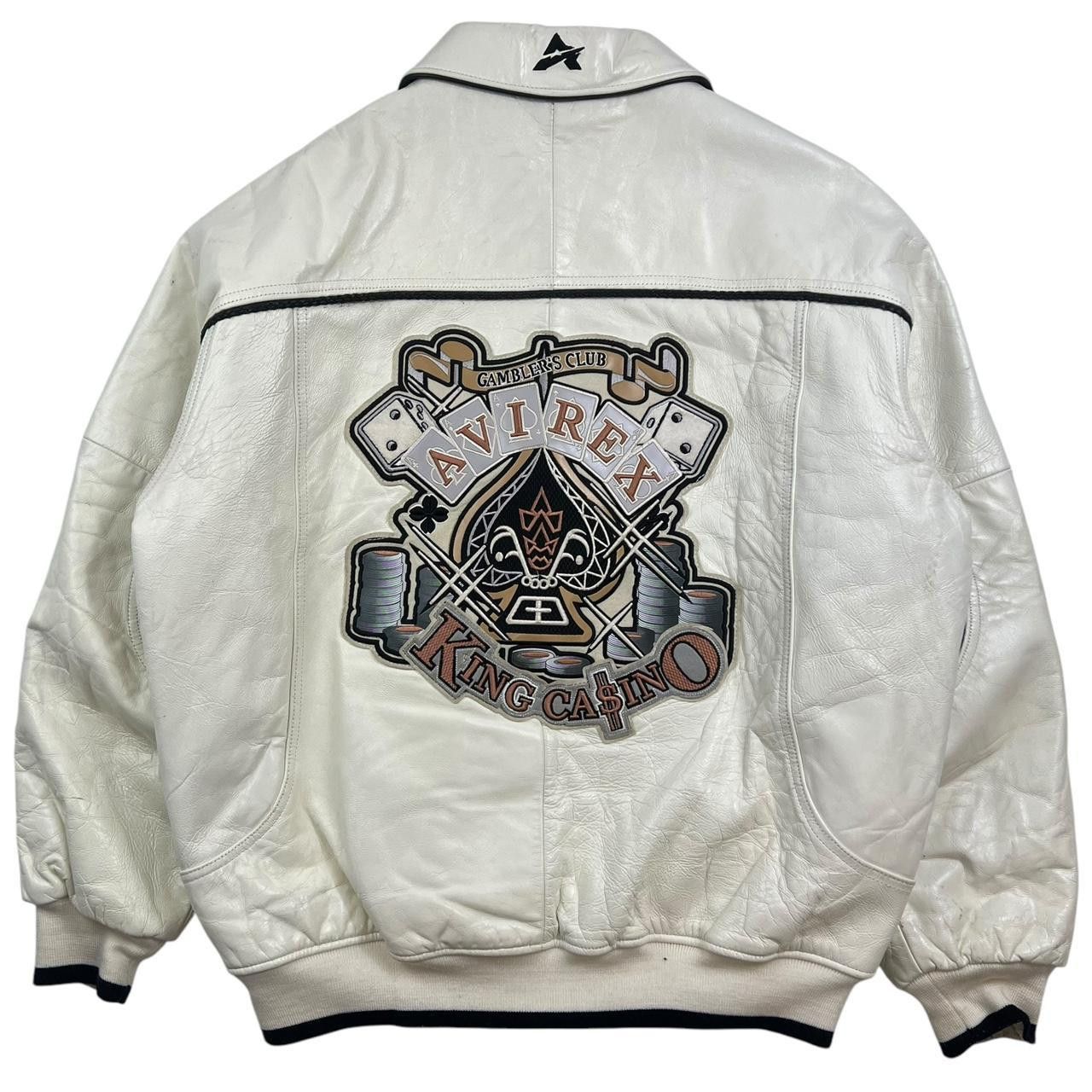 Avirex × Vintage Vtg avirex gambler's club king casino bomber