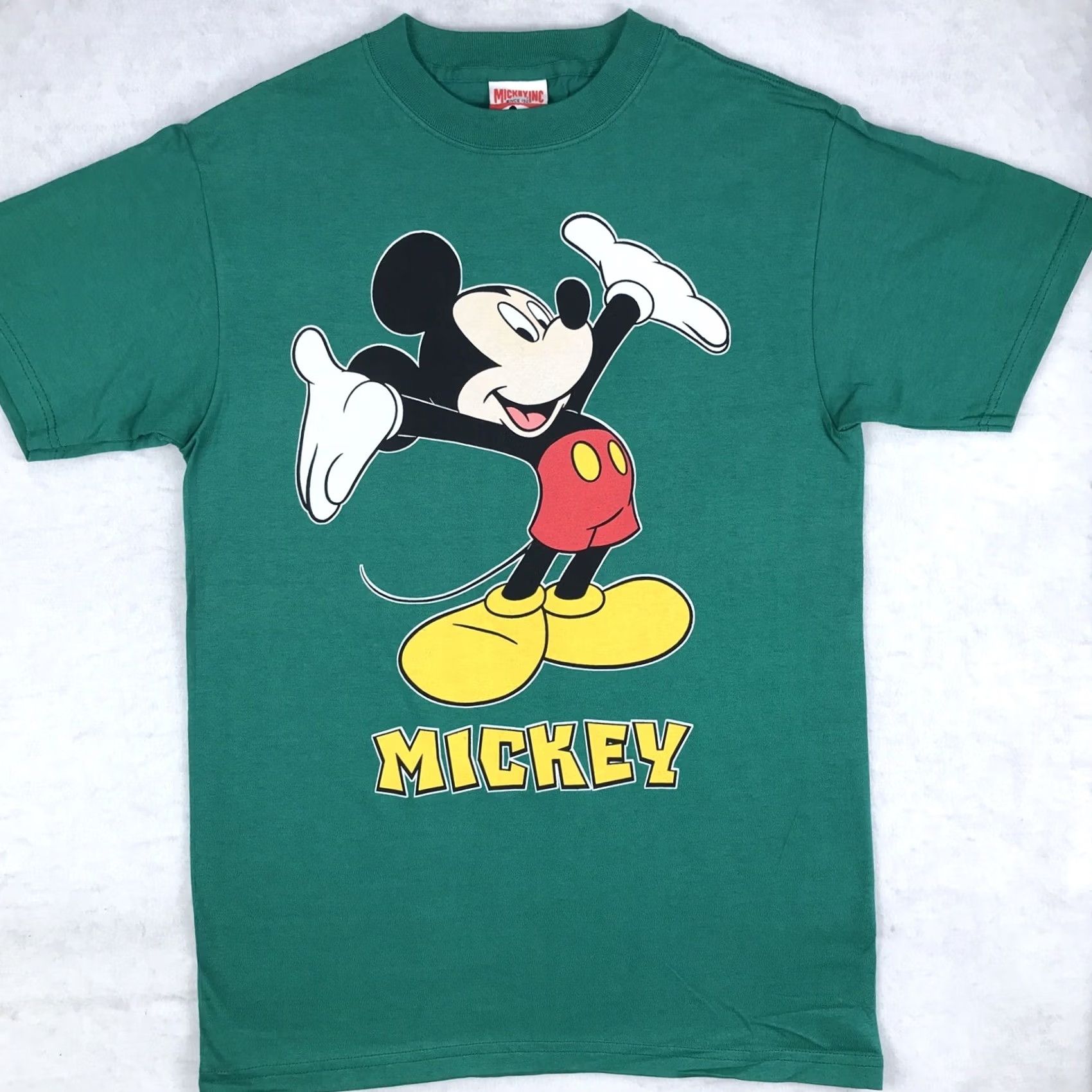 Disney NOS vintage 90s MICKEY MOUSE Walt Disney World T-Shirt SMALL/MEDIUM Green Men Short Sleeve Cotton Regular Size US S / EU 44-46 / 1 - 3 Thumbnail