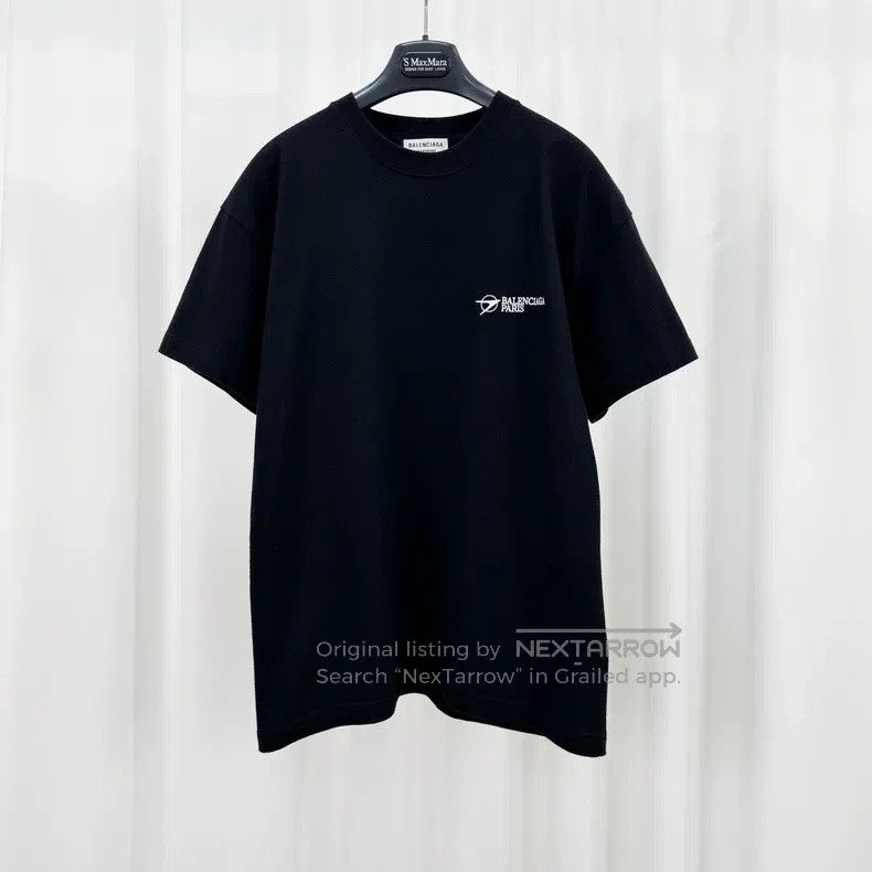 Balenciaga Balenciaga Embroidered Boomerang Letter Short Sleeve Size US S / EU 44-46 / 1 - 1 Thumbnail