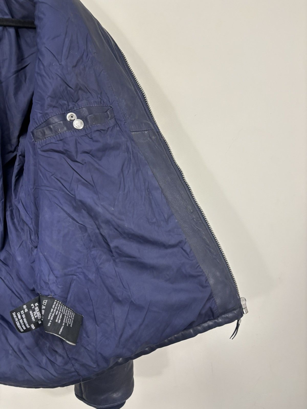 Schott Schott NYC x Fila Men’s Navy Blue Leather Jacket Size US M / EU 48-50 / 2 - 19 Thumbnail