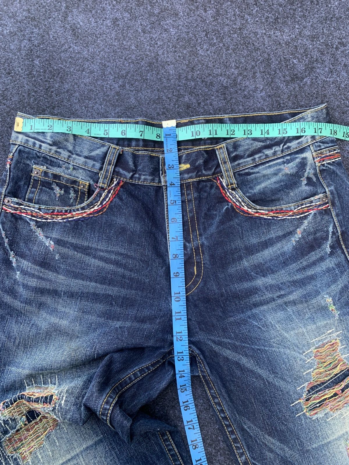 14th Addiction DISTRESSED CLOUD 72 JEANS Size US 36 / EU 52 - 7 Thumbnail