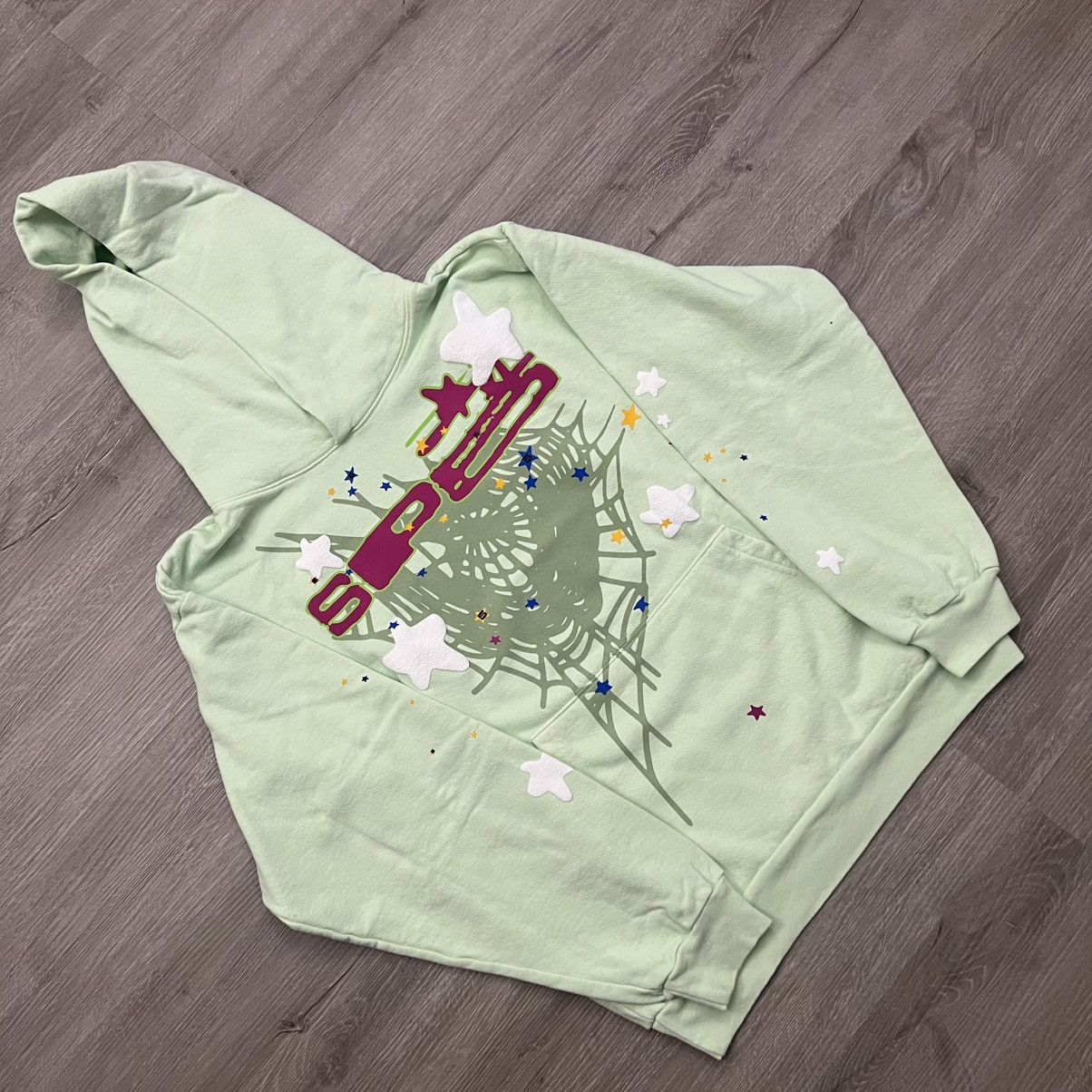 Sp5der Sp5der Worldwide SP5 Mint Hoodie Size US M / EU 48-50 / 2 - 1 Thumbnail