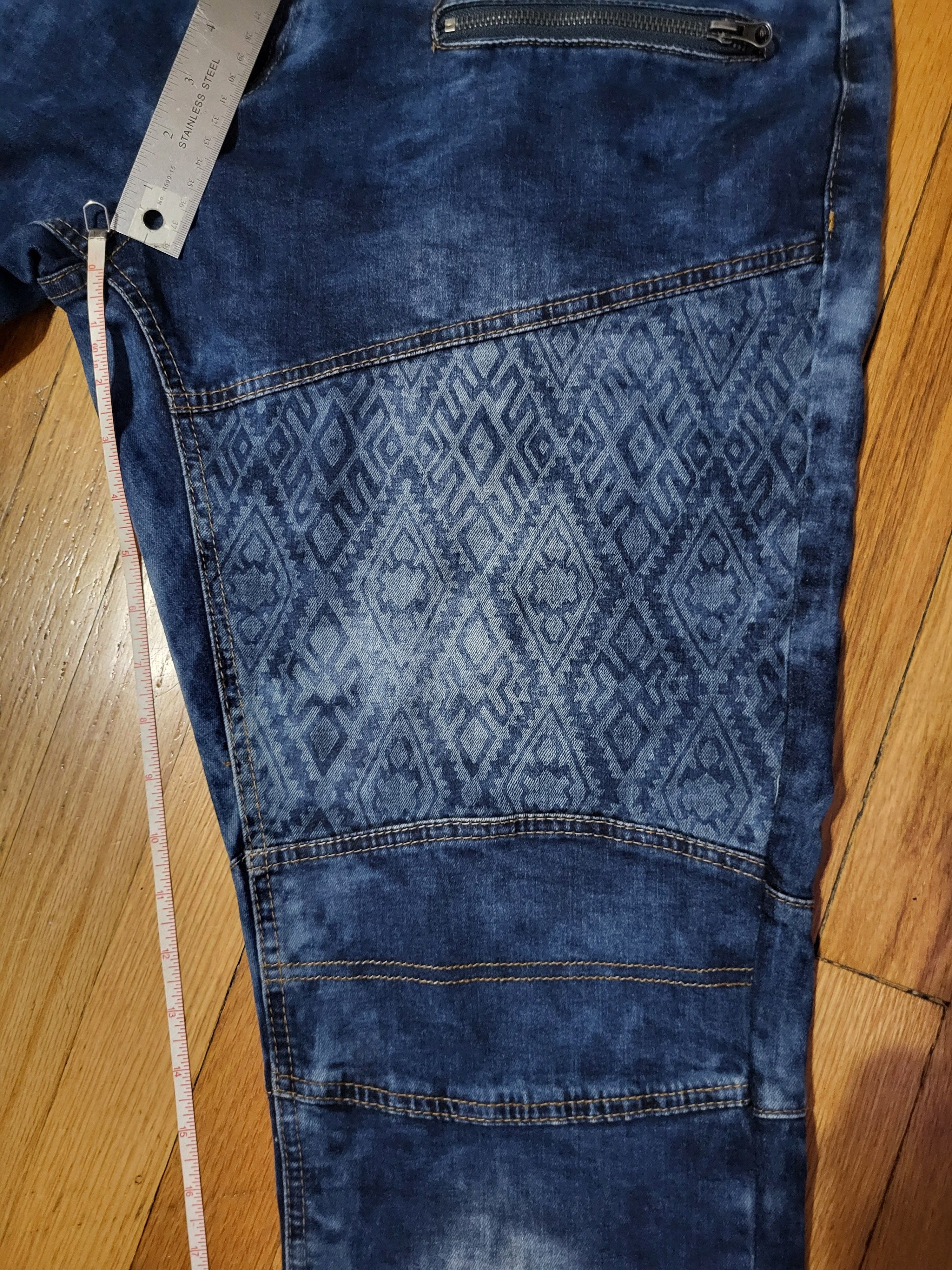 Aigle Mens Blue Jeans 36" Agile Artisan Detail Distressed Denim Size US 36 / EU 52 - 6 Thumbnail