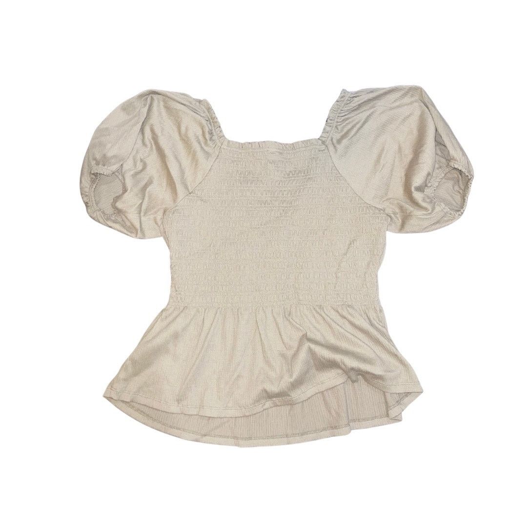 Old Navy Sage Short Puff Sleeve Smocked Babydoll Blouse Cottage Core Size M / US 6-8 / IT 42-44 - 2 Thumbnail