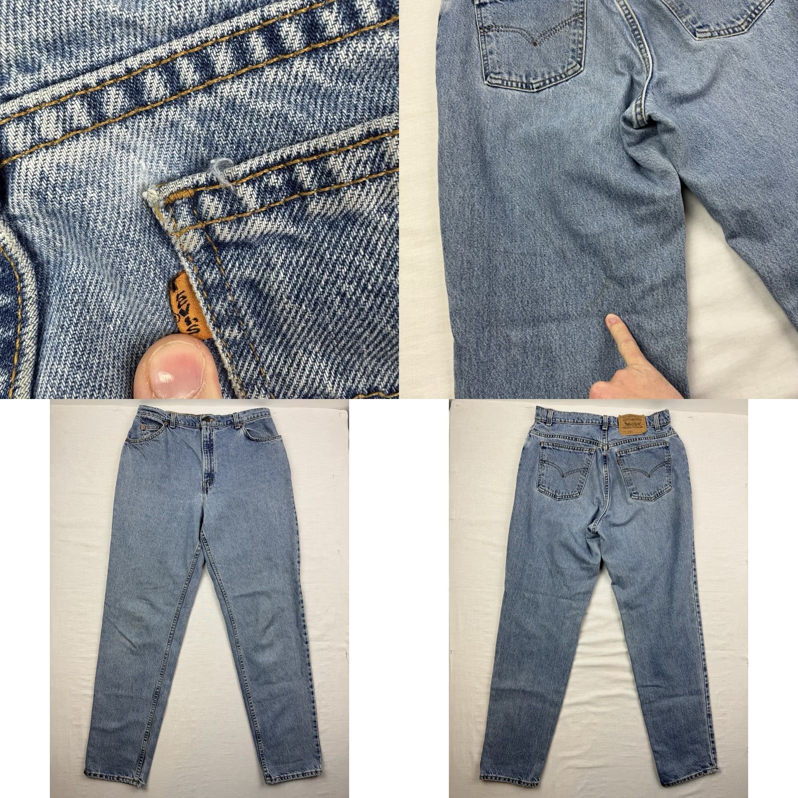 Levi's VINTAGE Levi's 15951 Jeans Womens 14 Long Relaxed Tapered Fit Made In USA 90s Size 36" / US 14 / IT 50 - 10 Thumbnail