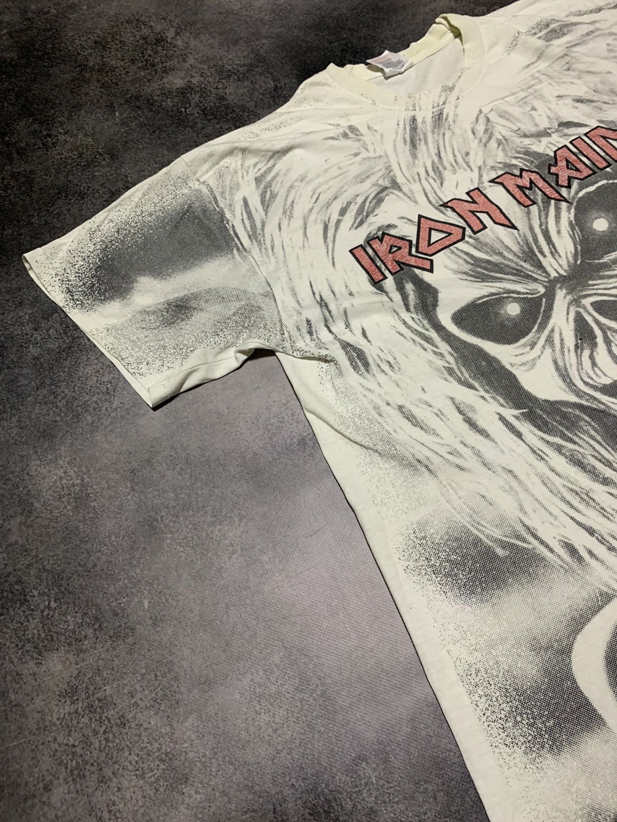 Rare 90s All Over Print Iron Maiden Vintage Tee shirt