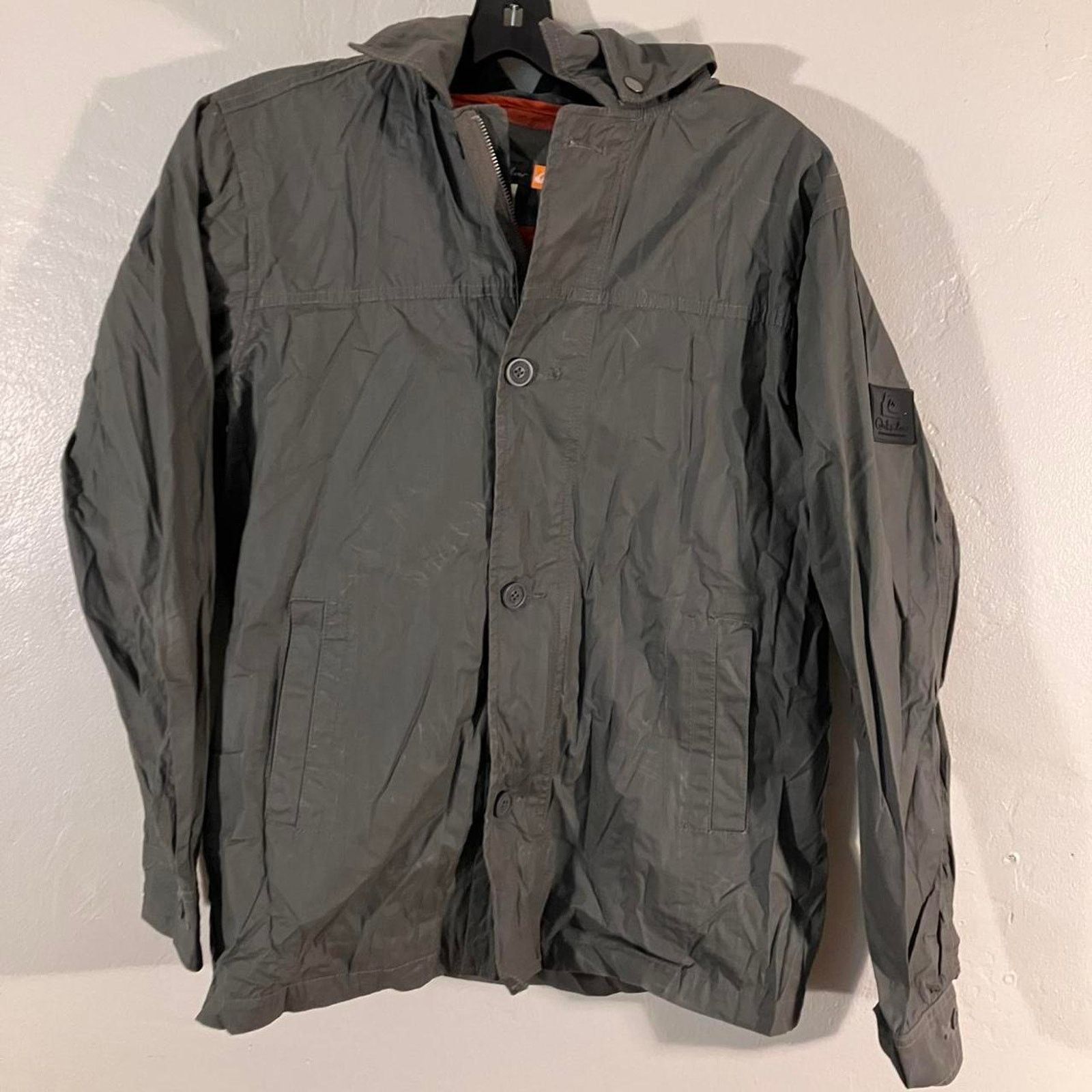 Quiksilver Quiksilver Vintage Y2K Grey Zip Up Hooded Cotton Jacket Size M / US 6-8 / IT 42-44 - 1 Thumbnail