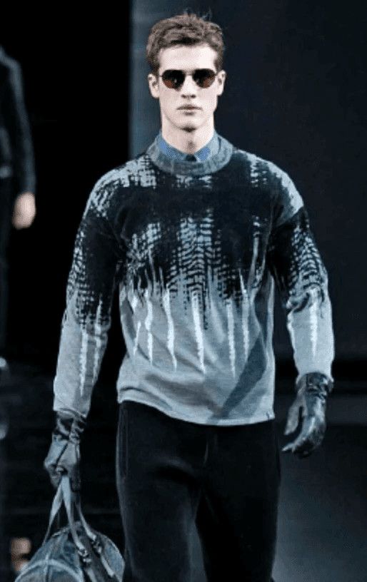 Emporio Armani FW2014 Emporio Armani Abstract Skyscrapers Grey Sweater Size US S / EU 44-46 / 1 - 2 Thumbnail