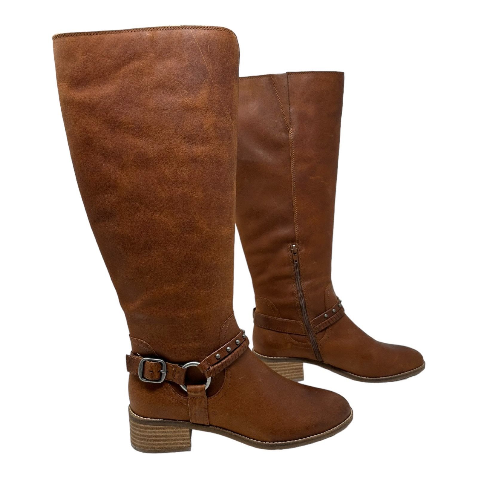Lucky Brand Lucky Brand Brown Leather Karesi Equestrian Boot size 9.5 Size US 9.5 / IT 39.5 - 13 Thumbnail