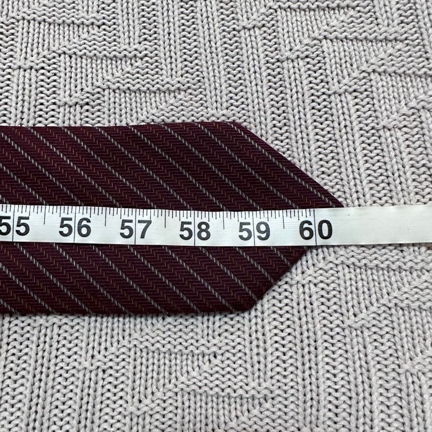 Vintage Vintage Daniel maroon striped Italian silk tie Size ONE SIZE - 4 Thumbnail
