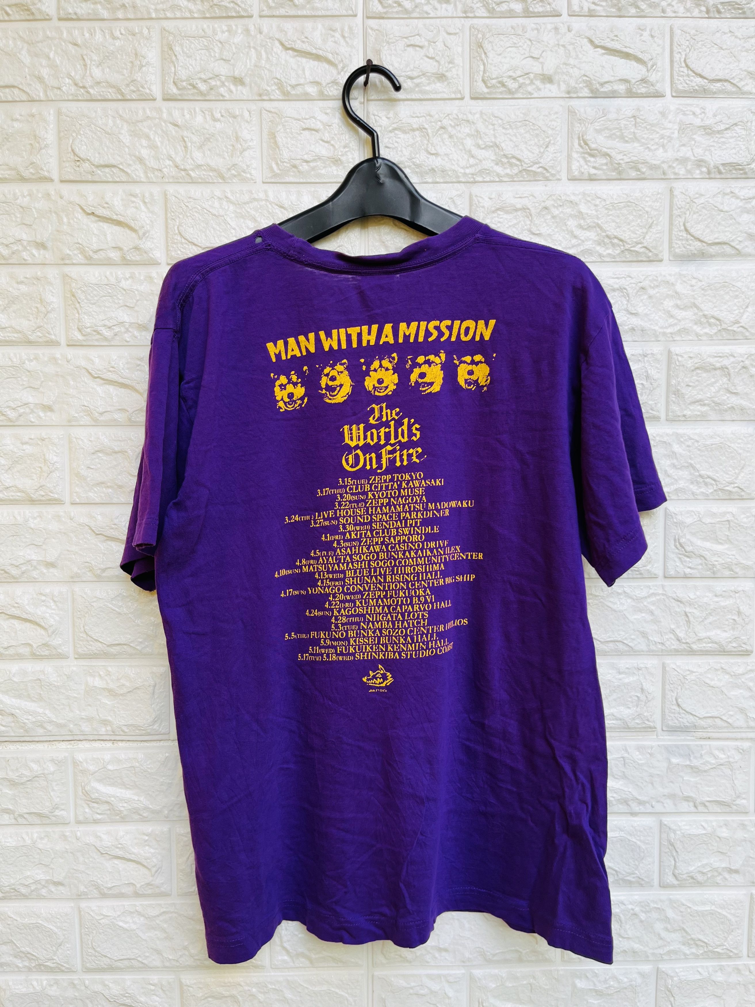 Band Tees × Japanese Brand × Vintage Vintage Man With A Mission Japanese Designer Fashion Style Size US M / EU 48-50 / 2 - 2 Thumbnail