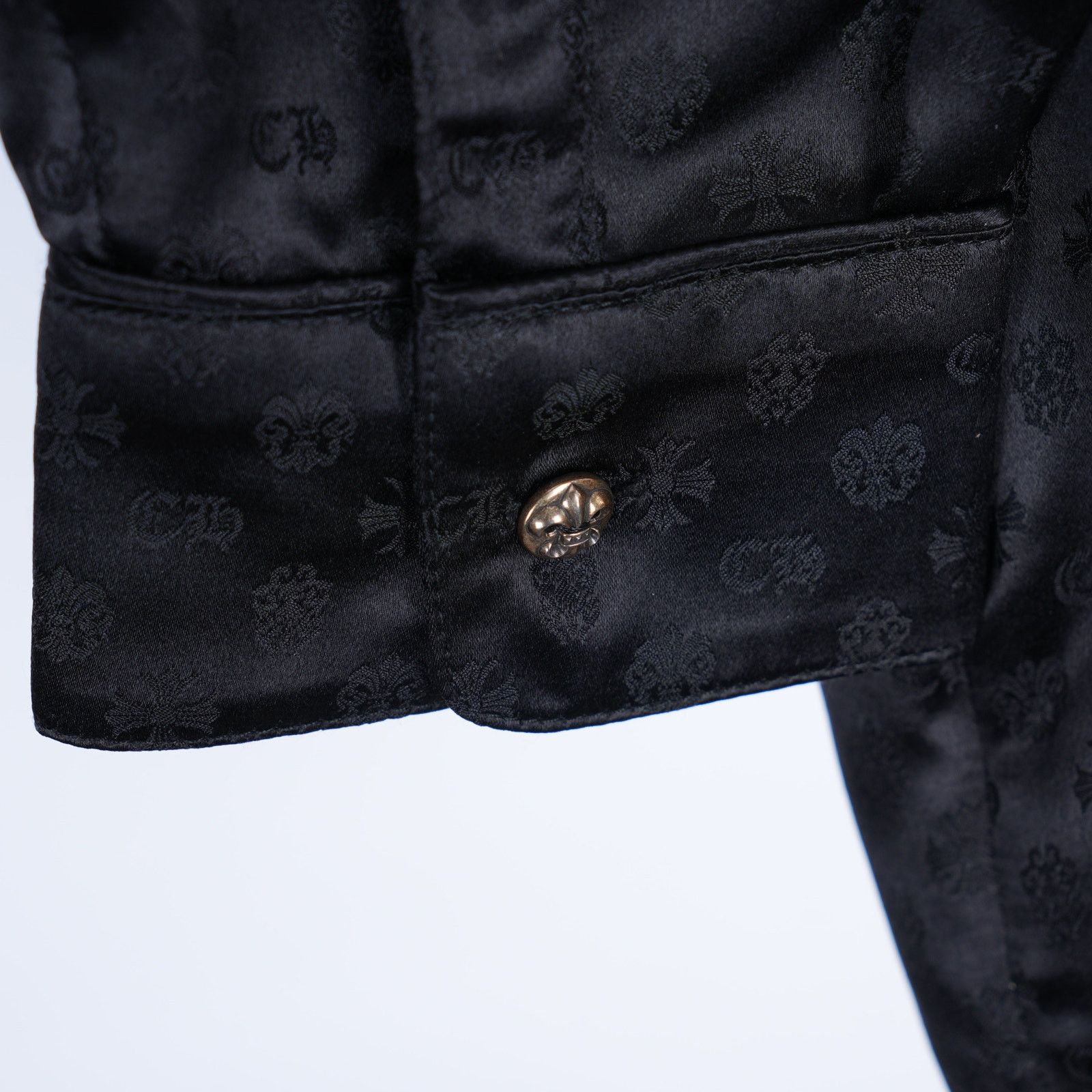 CHROME HEARTS SILK BLACK PAJAMA BLACK SHIRT