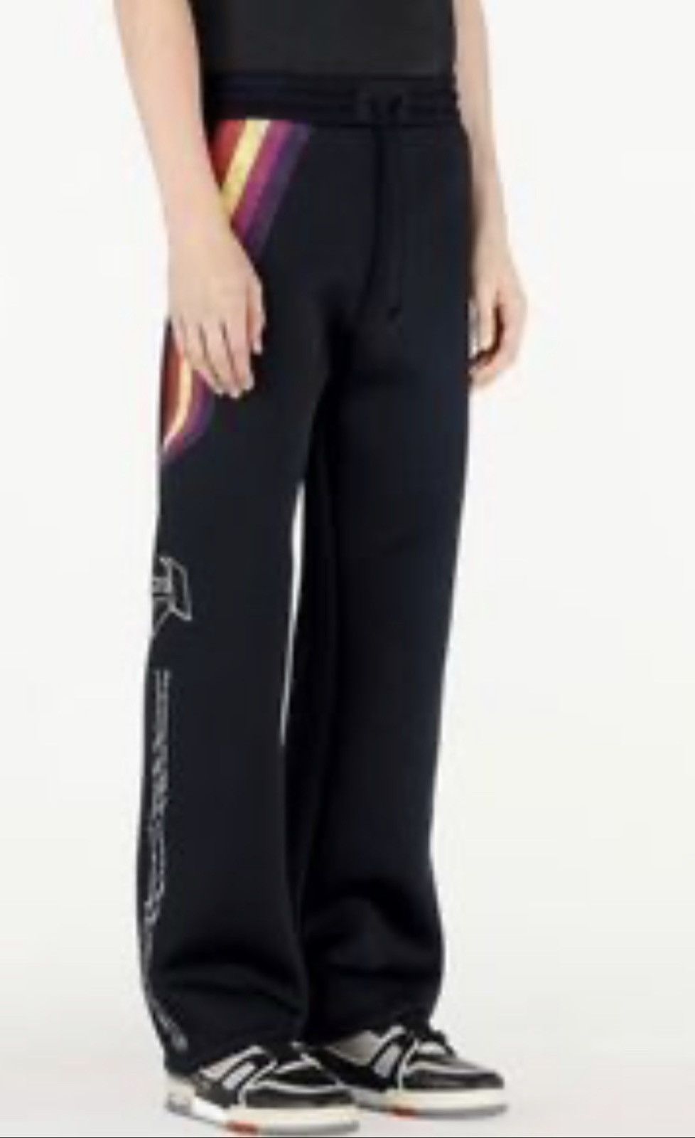 Louis Vuitton Louis Vuitton Embroidered Black Track Pants Size US 31 - 2 Thumbnail