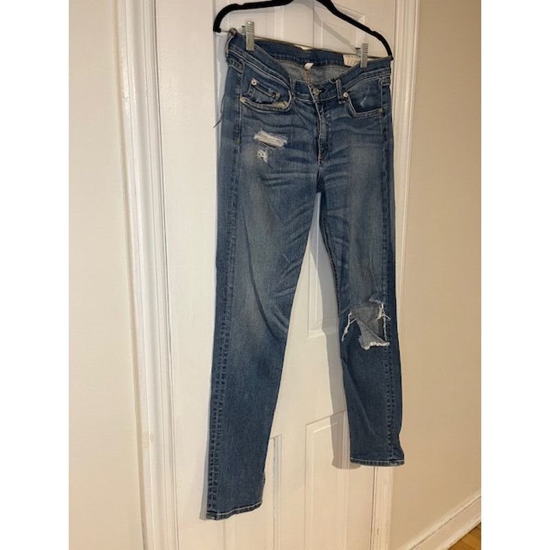 Rag & Bone Rag and Bone Skinny Distressed Blue Jeans Size 30 Size 30" / US 8 / IT 44 - 5 Thumbnail