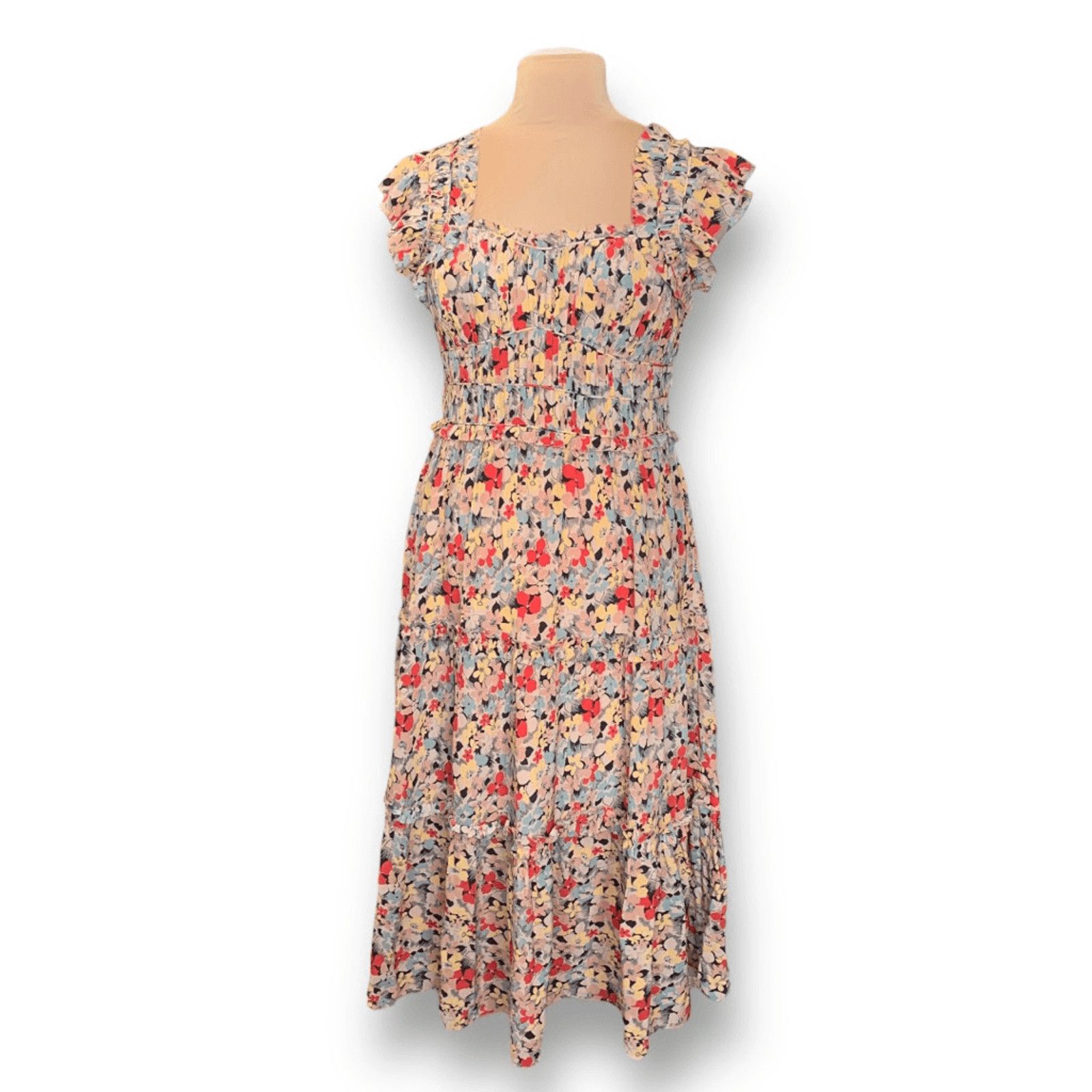 Sea New York Sea New York Ensley Flutter Sleeve Silk Midi Dress Large Size L / US 10 / IT 46 - 2 Thumbnail