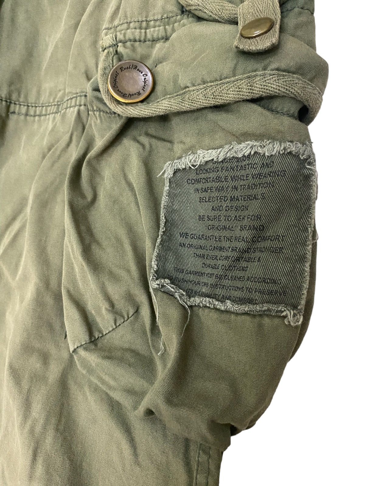 Japanese Brand Real Crush Faded Distressed Cargo Pants Size US 30 / EU 46 - 3 Thumbnail