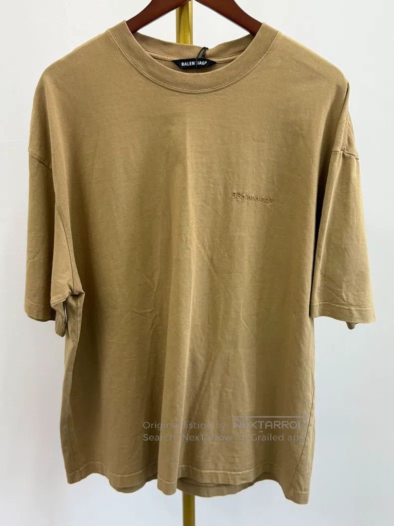 Balenciaga Balenciaga Loose Round Neck Letter Embroidery Logo Short S Size US XL / EU 56 / 4 - 1 Thumbnail