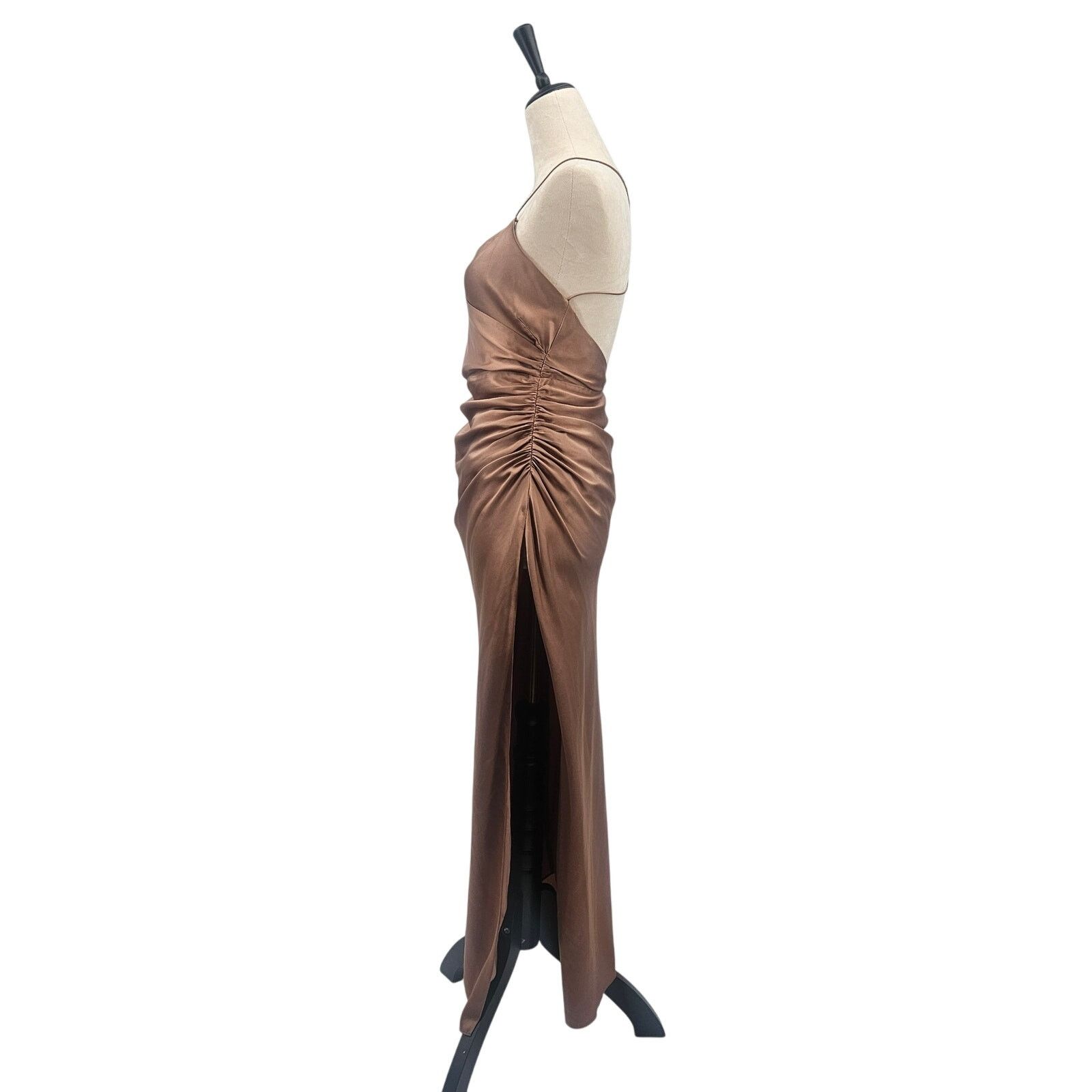 Other The Sei Strappy Gathered Silk Gown Champagne Satin Size 4 Size S / US 4 / IT 40 - 10 Thumbnail