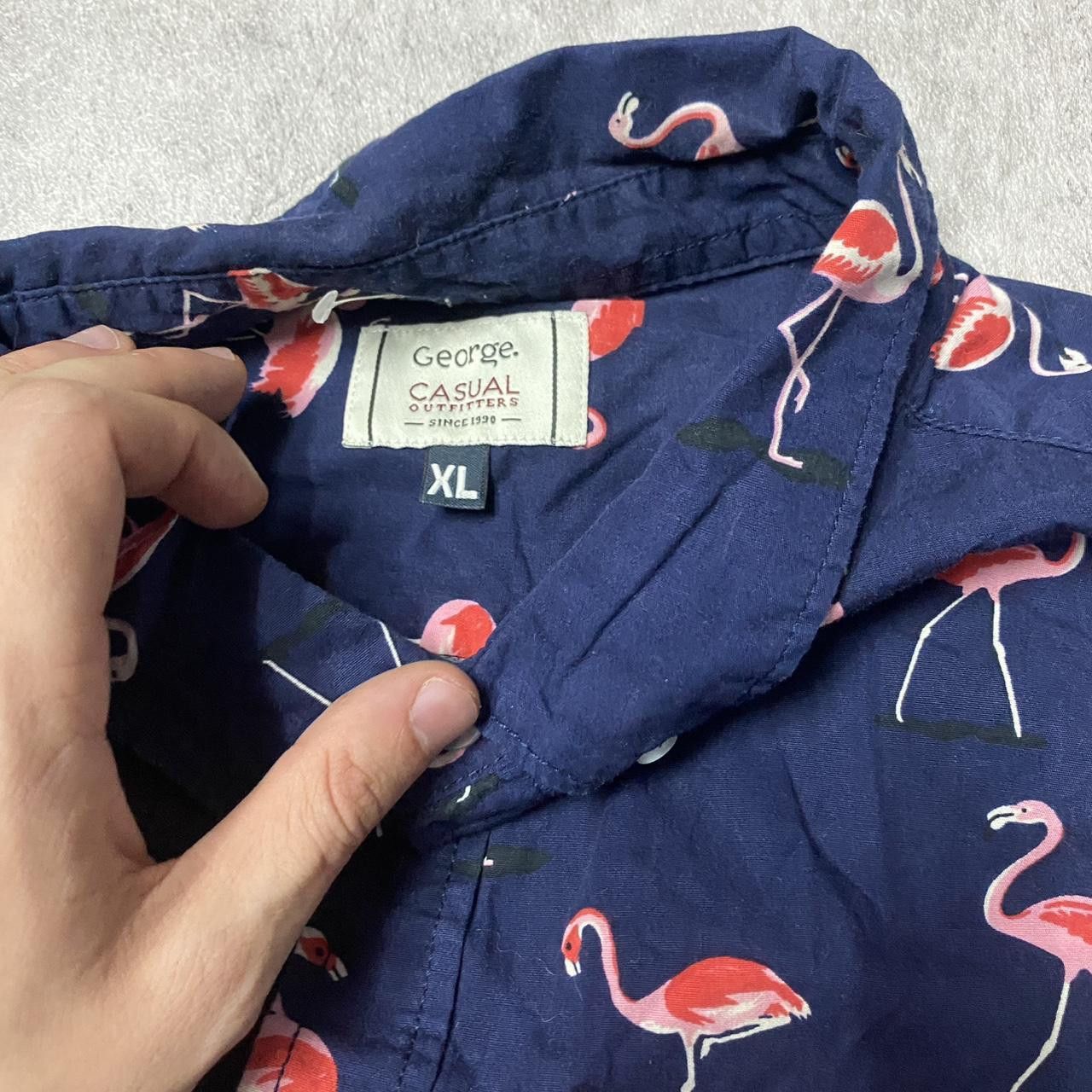 Other Navy flamingo button-up shirt #flamingo Size US XL / EU 56 / 4 - 3 Thumbnail