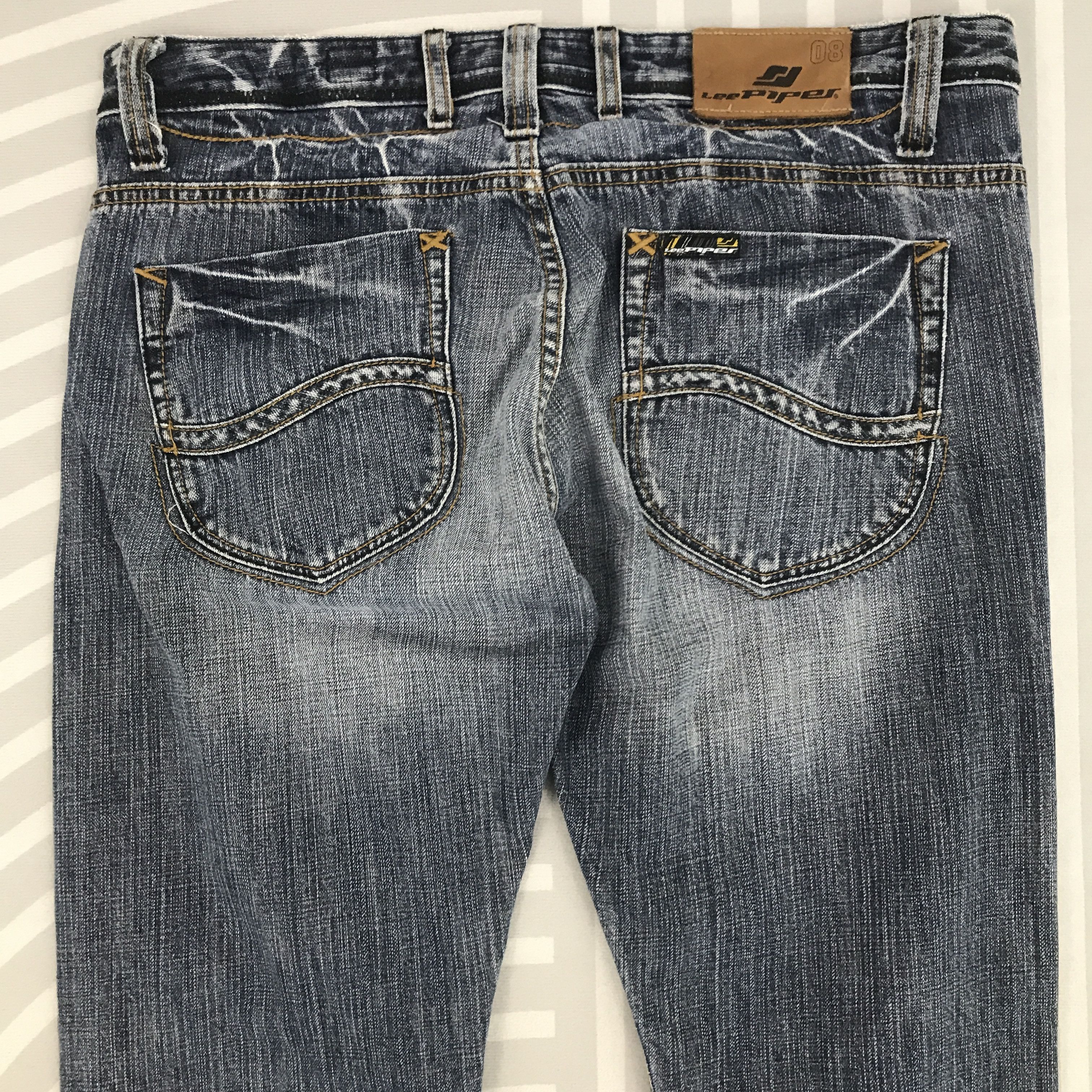 Lee × Vintage Vintage Lee Piper Distressed Denim jeans pants Size US 34 / EU 50 - 6 Thumbnail