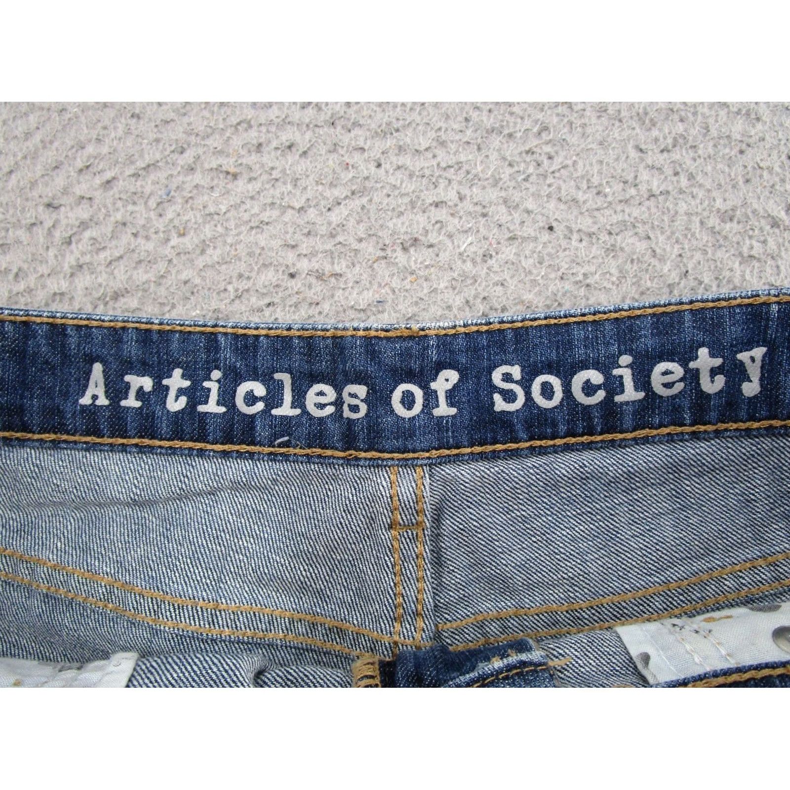 Vintage Articles of Society Denim Shorts Distressed Blue 100% Cotton Size 30, 5-Pocket, Flat Front, Mid Rise, Casual, Women Size 30" / US 8 / IT 44 - 2 Thumbnail