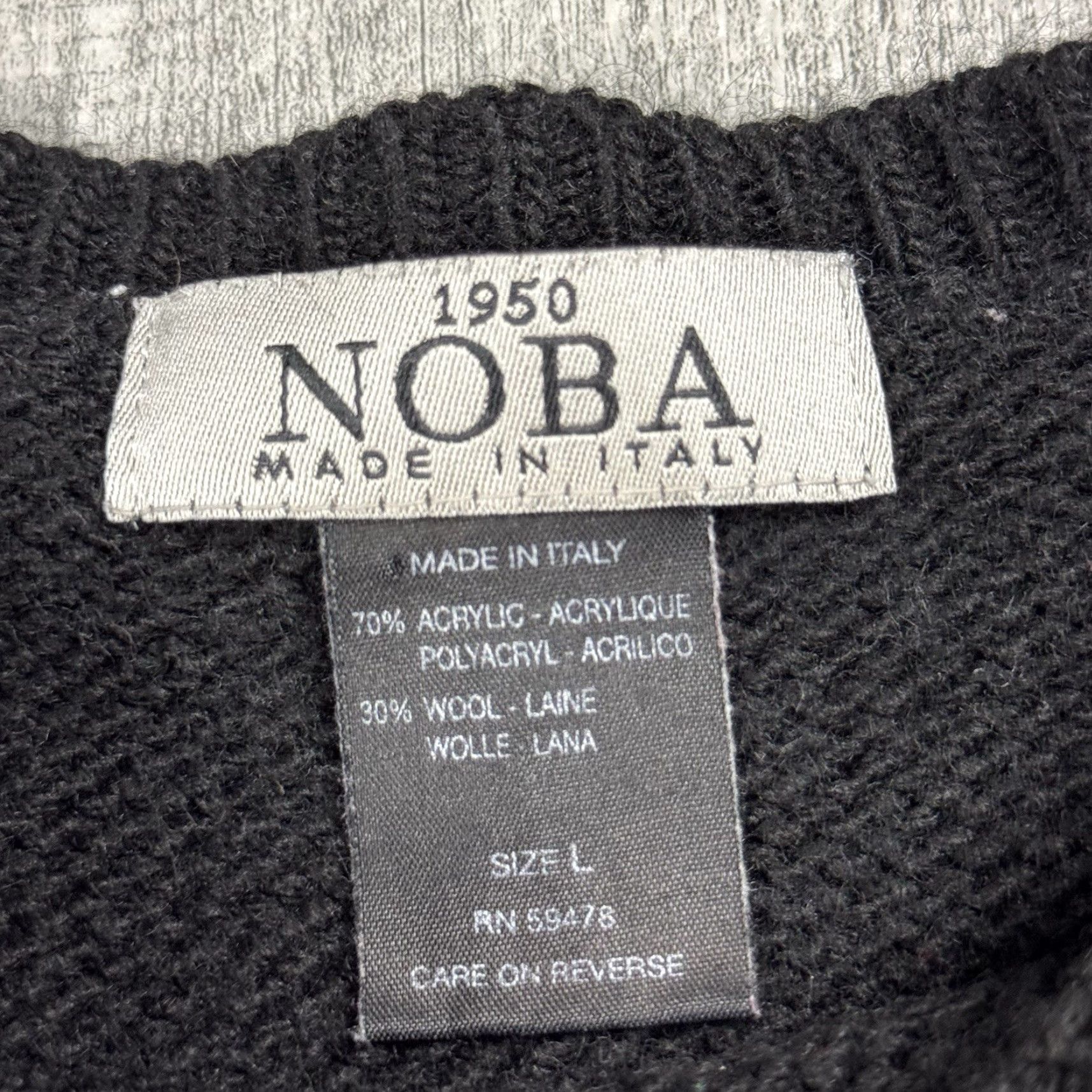 Vintage VINTAGE Noba Wool Blend Striped Raglan Sweater Men Large 90s Nordic Crew Neck Fall Winter Size US L / EU 52-54 / 3 - 3 Thumbnail