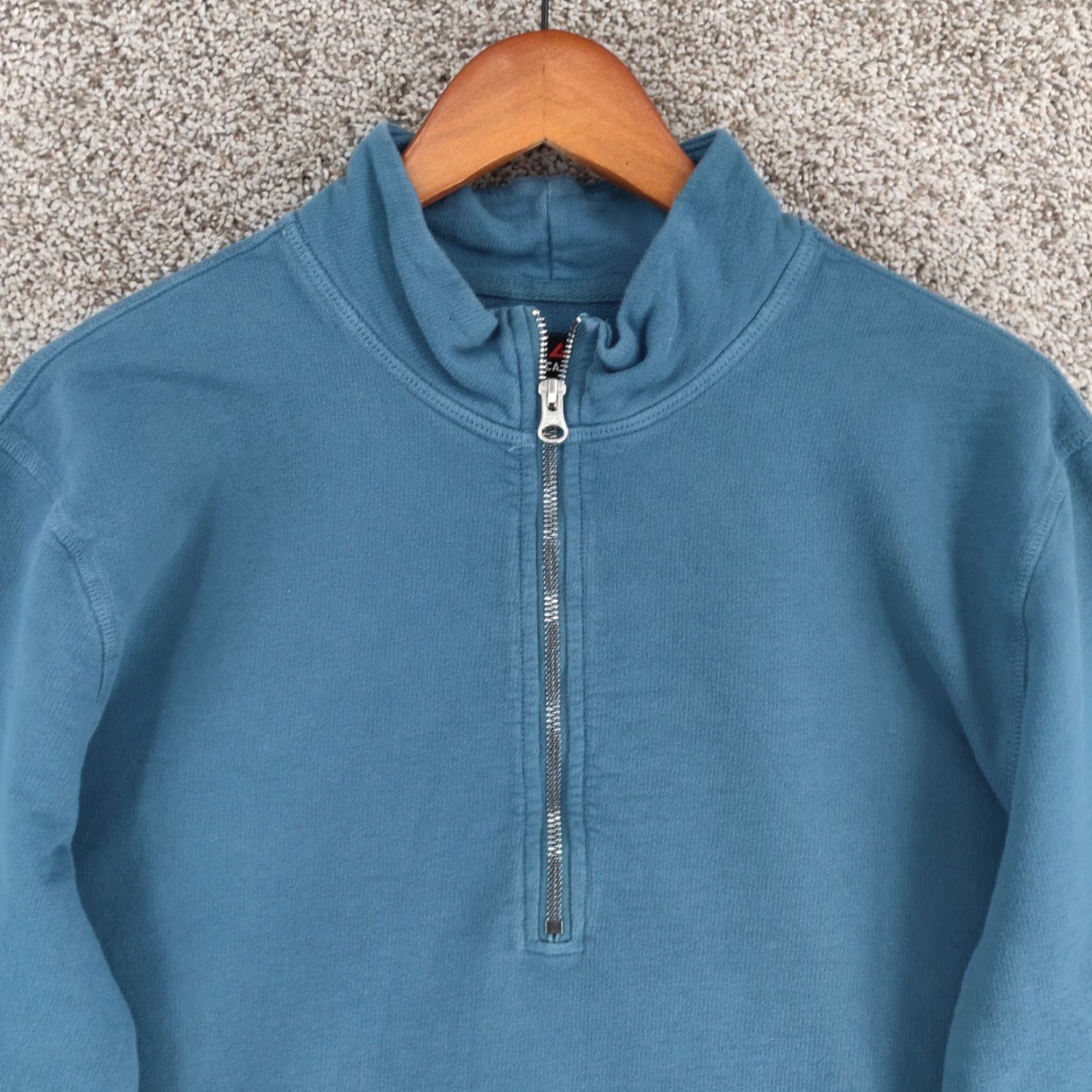 Vintage American Giant Sweater Mens Medium Blue Pullover Cotton Midweight Front Pocket Size US M / EU 48-50 / 2 - 2 Thumbnail