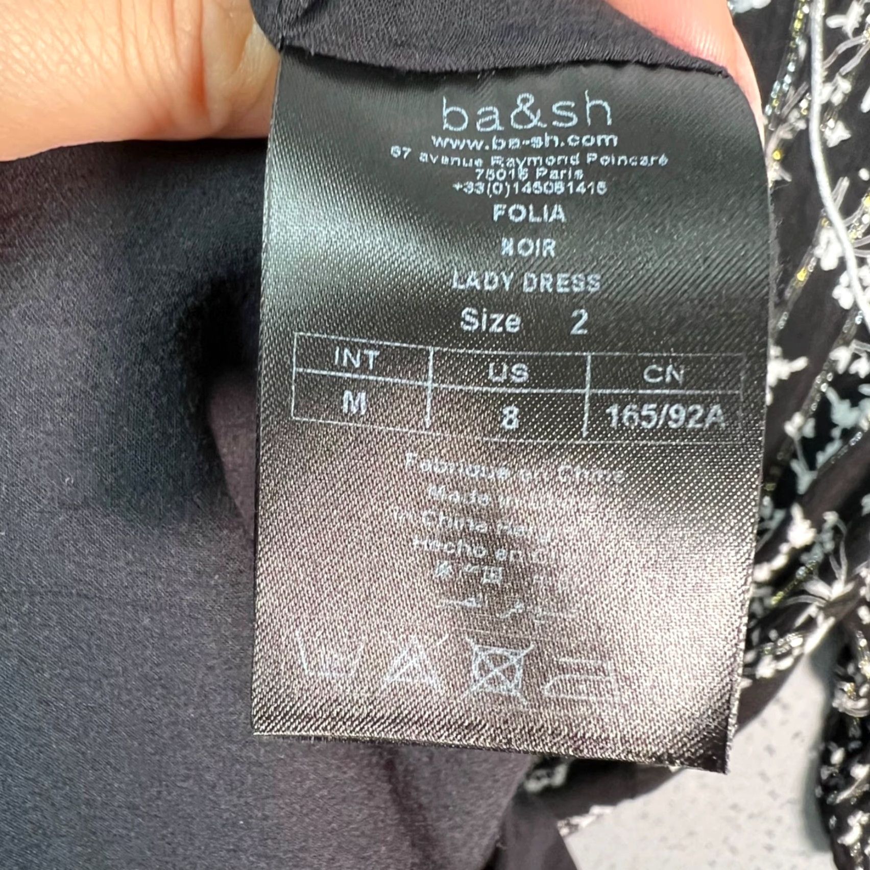 ba&sh ba&sh Dress Woman Wrap Dress Midi Floral Print Black & White V-Neck 3/4 Sleeve Adult Womens 2 Regular Size Spring Summer Fall Casual Womens Size XS / US 0-2 / IT 36-38 - 4 Thumbnail