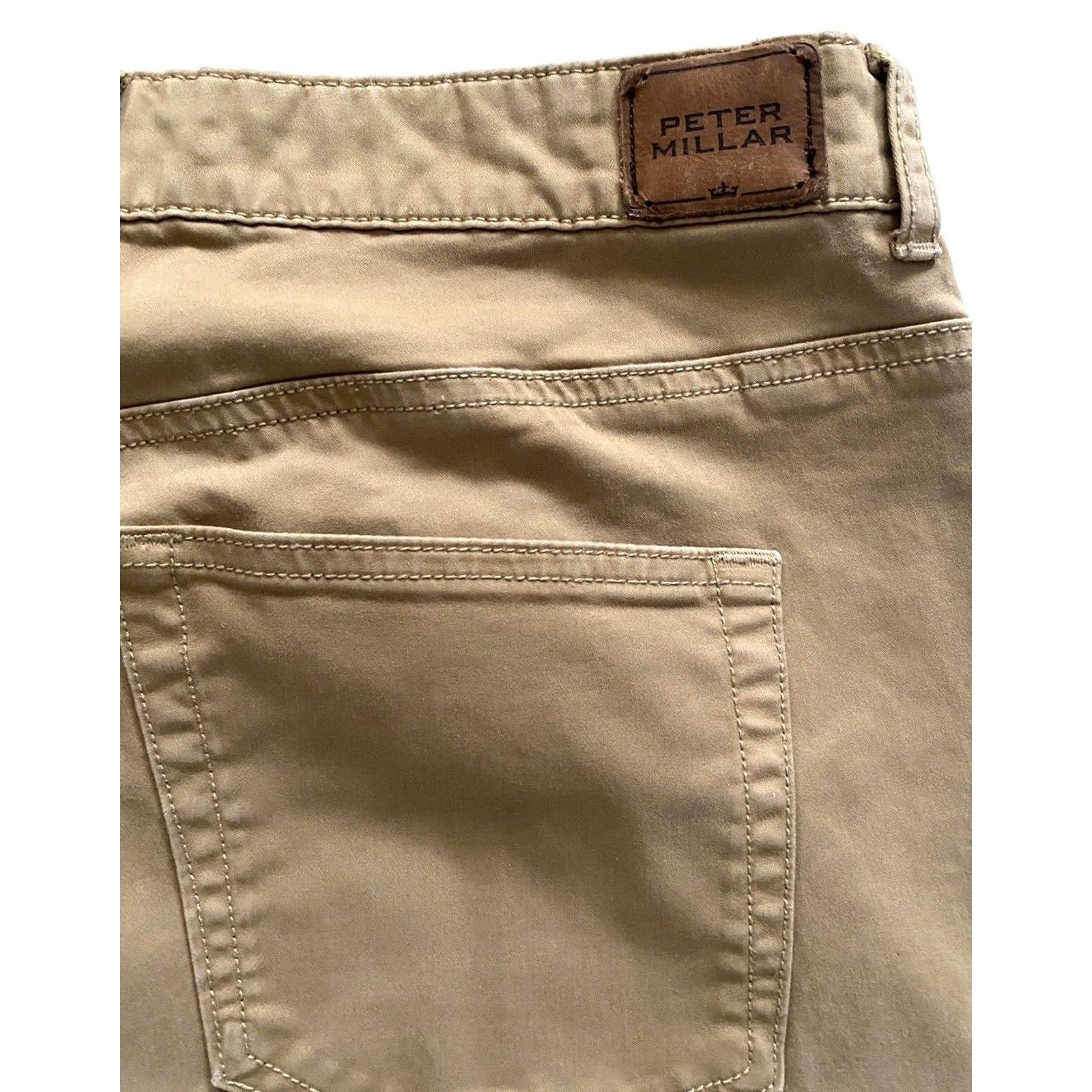 Peter Millar Peter Millar Men’s Ultimate Sateen Five-Pocket Pants Sz 38 Beige Cotton Blend Flat Front Regular Straight 32in Inseam 5-Pocket Chino Size US 38 / EU 54 - 6 Thumbnail