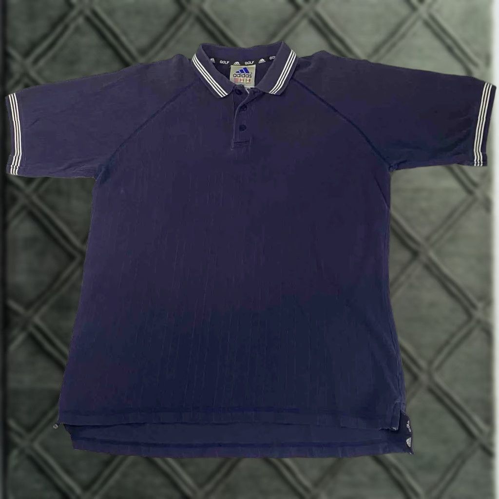 Adidas VINTAGE Adidas Golf Polo Shirt Mens L Blue White Embroidered Logo Size US L / EU 52-54 / 3 - 1 Thumbnail