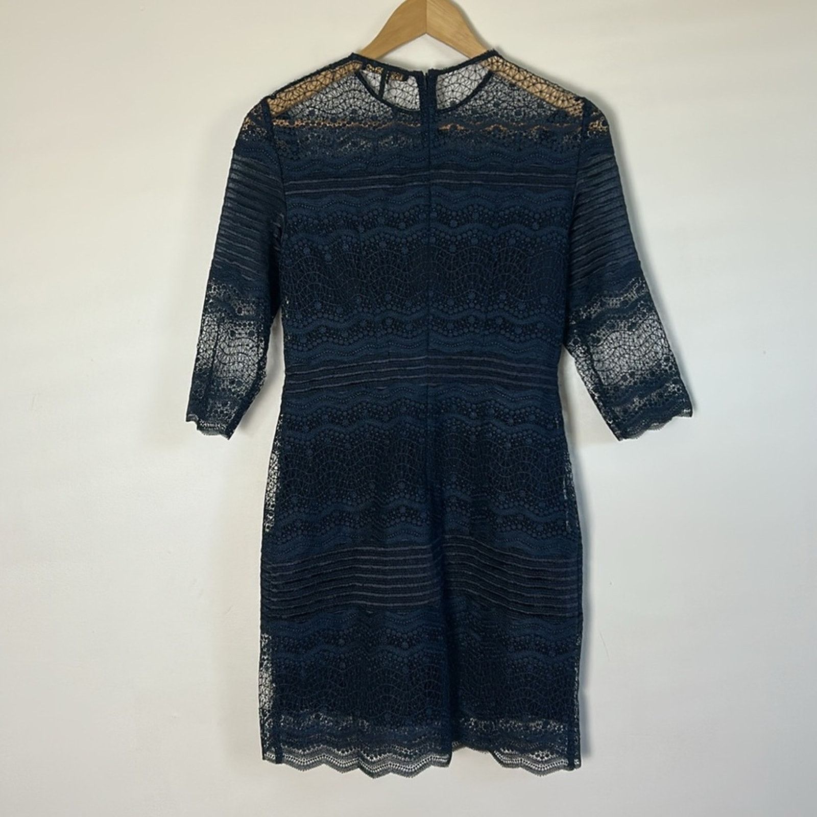 Maje Maje Rizzie Pleated Lace Mini Dress Size S / US 4 / IT 40 - 4 Thumbnail