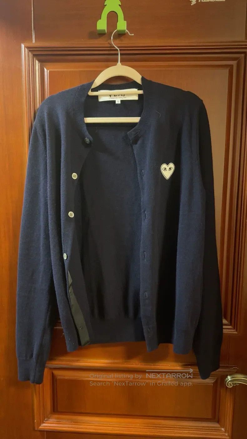 Comme des Garcons Comme Des Garcons Navy Blue Cardigan Size S / US 4 / IT 40 - 1 Thumbnail