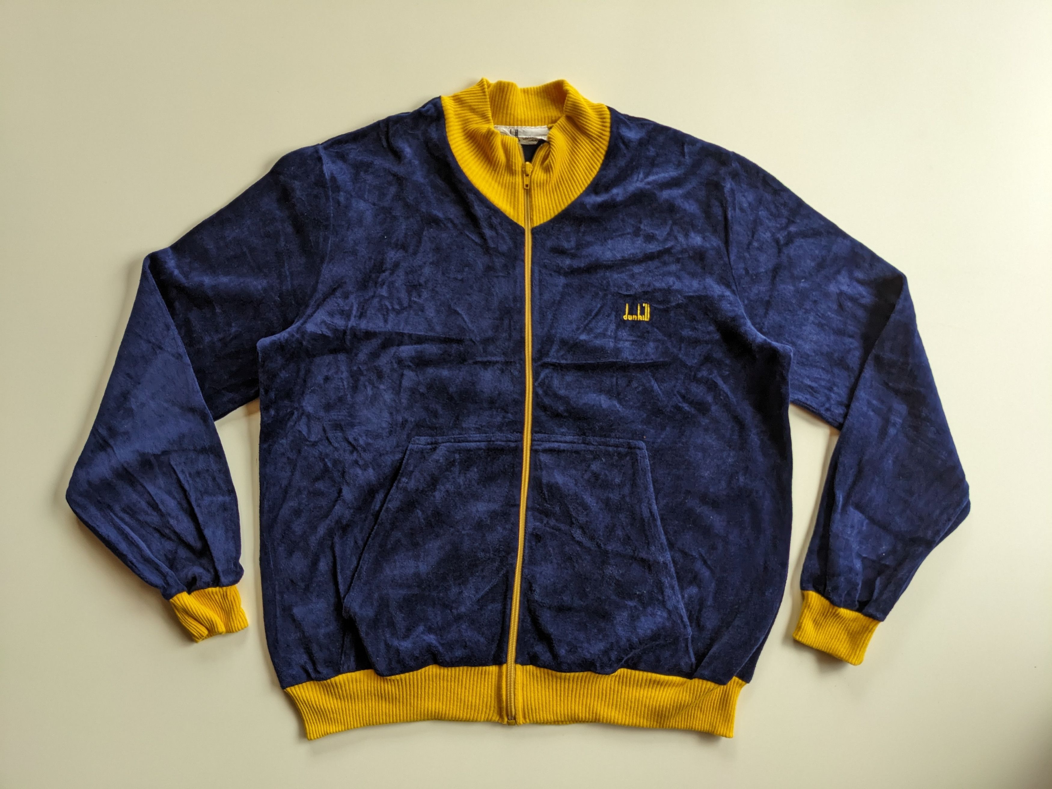 Alfred Dunhill × Vintage Vintage 80s Dunhill velvet zipper jacket Size US L / EU 52-54 / 3 - 1 Thumbnail