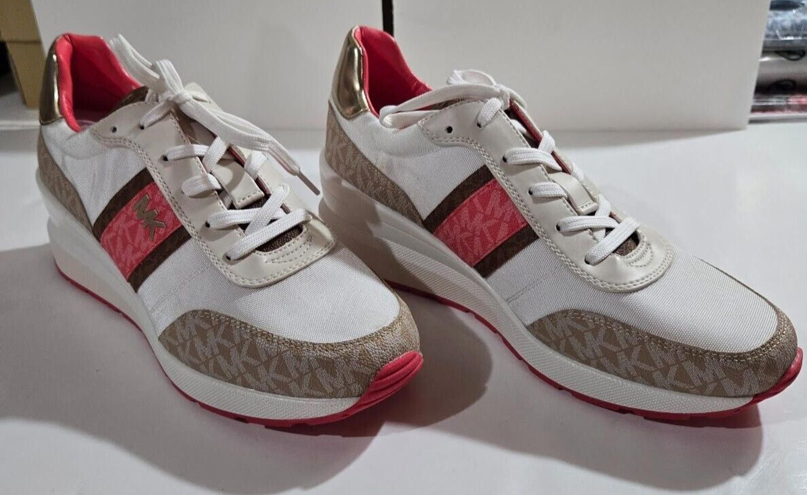 Michael Kors Womens Michael Kors Mabel Trainer Dahlia Coral 11 M NEW Size US 11 / IT 41 - 2 Thumbnail