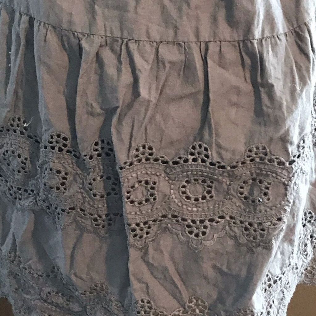 American Eagle Outfitters American eagle size X Small gray dress cotton tiered eyelet Size XXS / US 00 / IT 34 - 6 Thumbnail