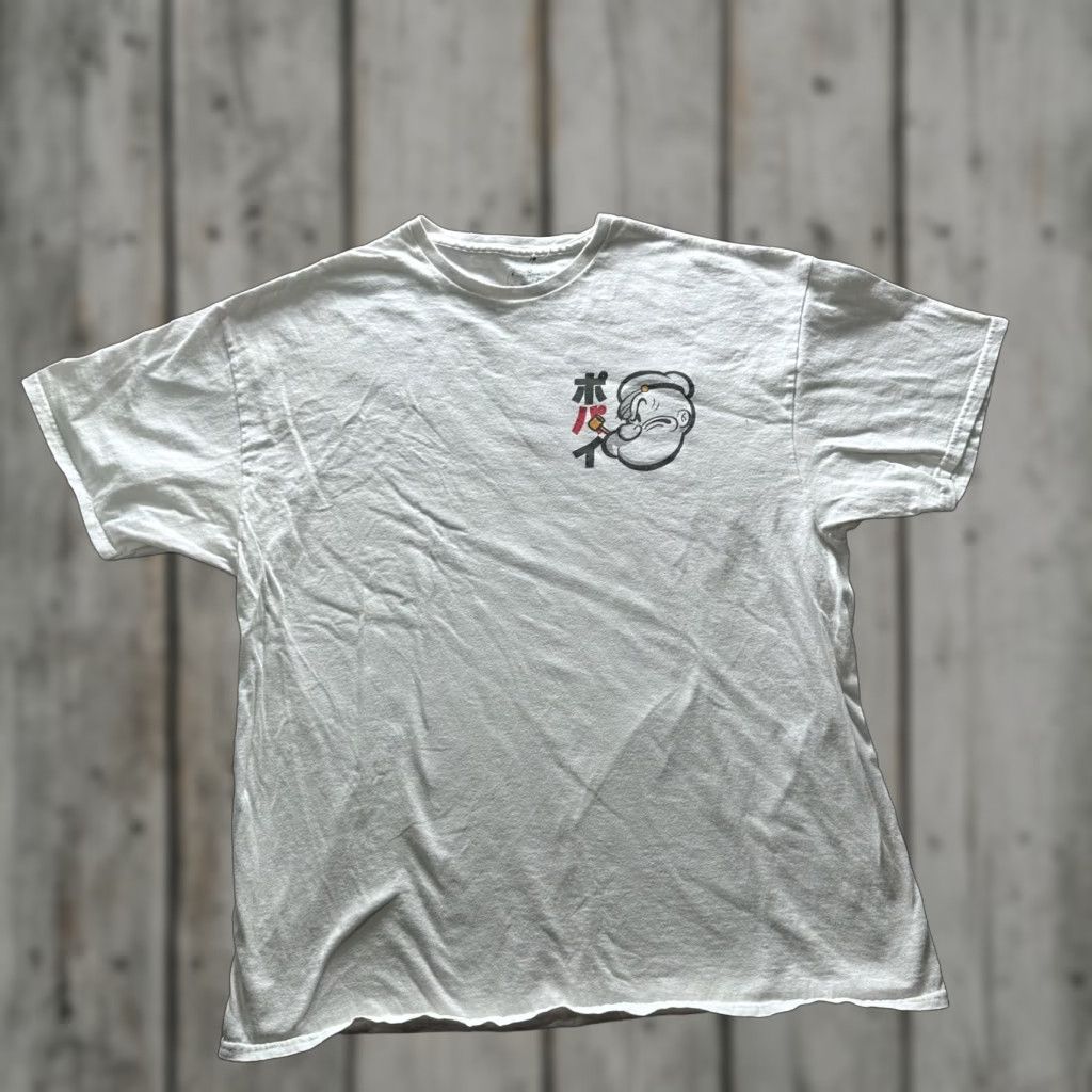 Doublet Popeye Shirt Mens 2XL White Japanese Anime Graphic Tee Double Sided Tagless Size US XXL / EU 58 / 5 - 1 Thumbnail