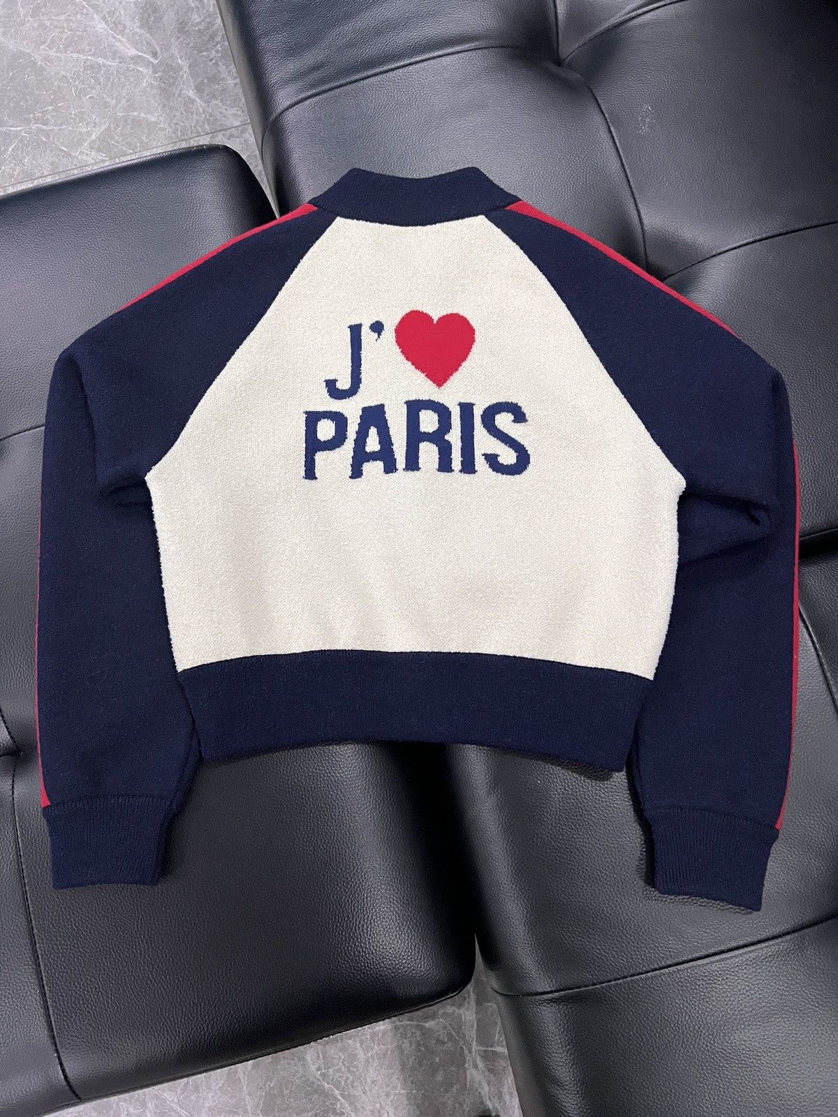 Dior Christian Dior "I Love Paris" Wool Knit Baseball Jacket Size US XS / EU 42 / 0 - 2 Thumbnail