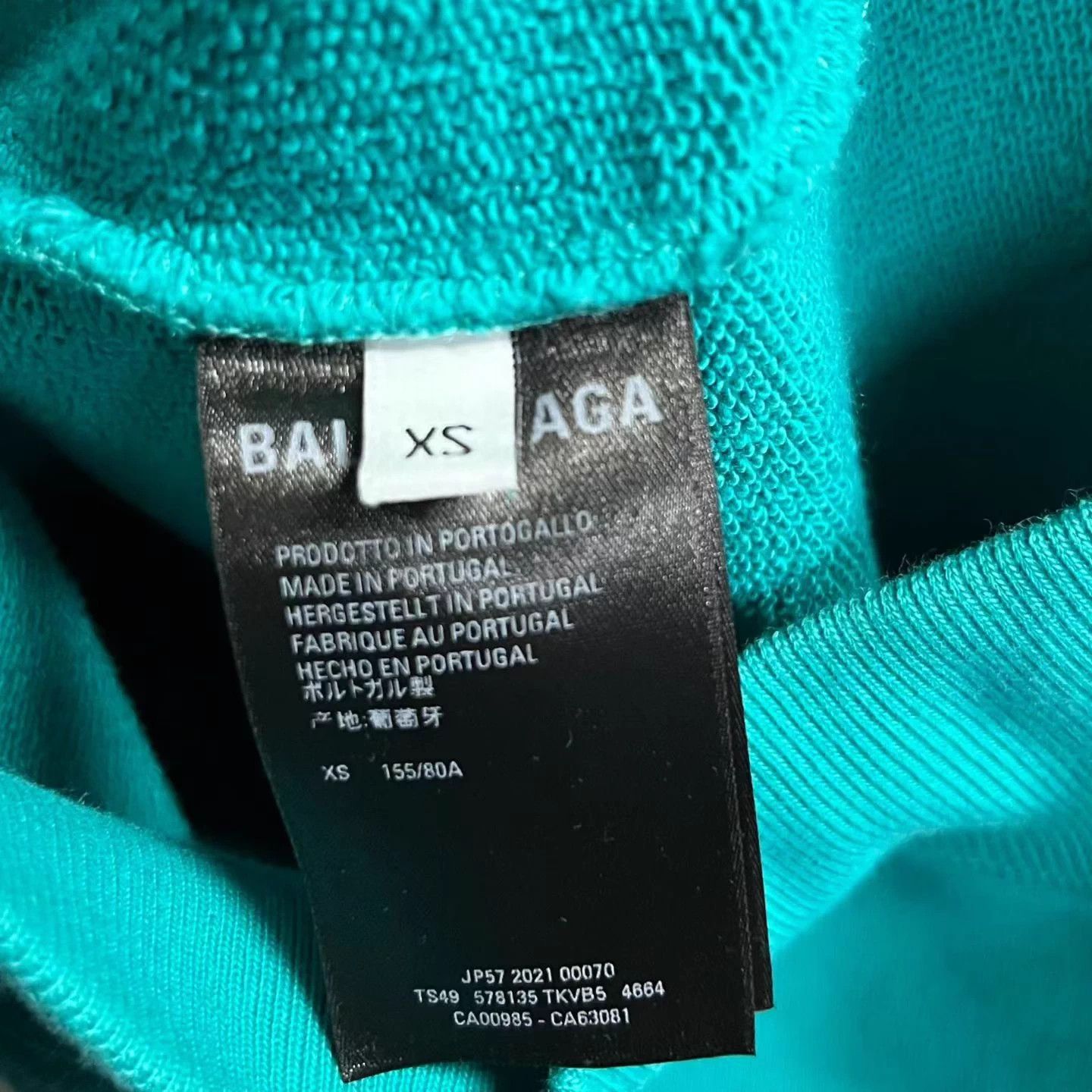 Balenciaga Balenciaga Peacock Blue Logo Embroidered Hoodie XS Size US XS / EU 42 / 0 - 4 Thumbnail
