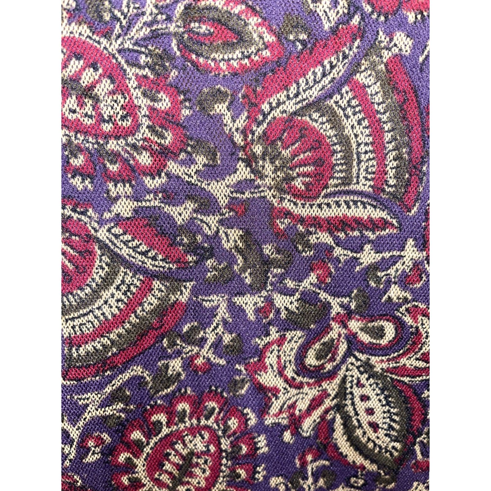 Chaps Chaps Blouse V-Neck Womens Medium Purple Multicolor Paisley Stretch Shirt Size M / US 6-8 / IT 42-44 - 5 Thumbnail