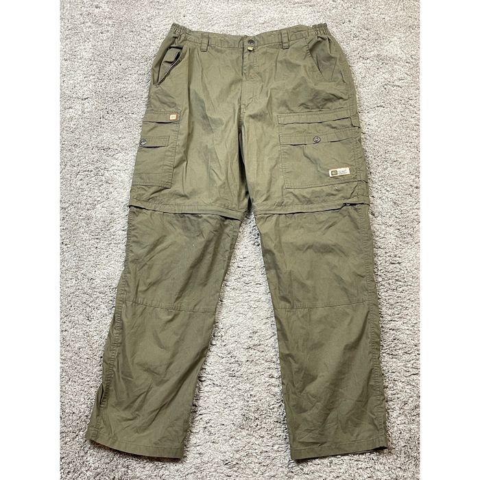 Vintage Point Zero Pants Mens 40x34 Green Convertible Outdoor Hiking