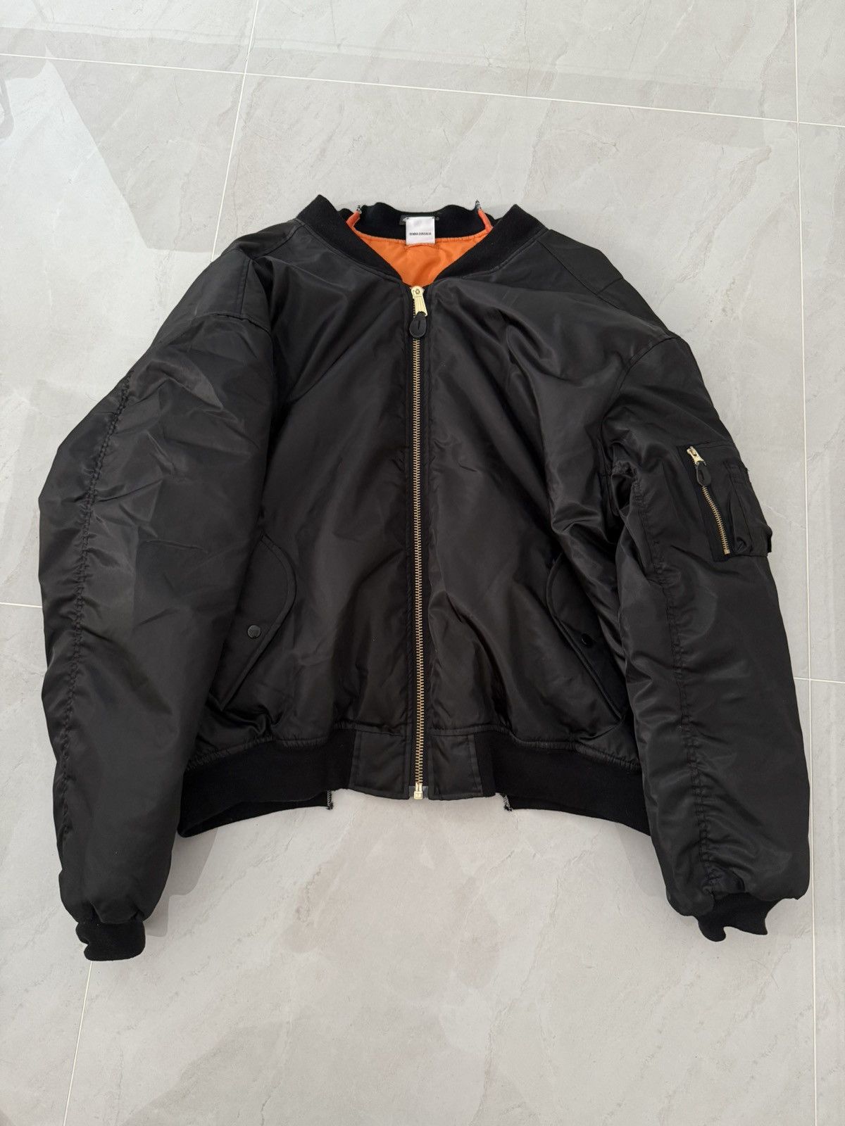 Vetements Vetements AW16 Deconstructed Black Bomber Jacket Size US XXL / EU 58 / 5 - 1 Thumbnail