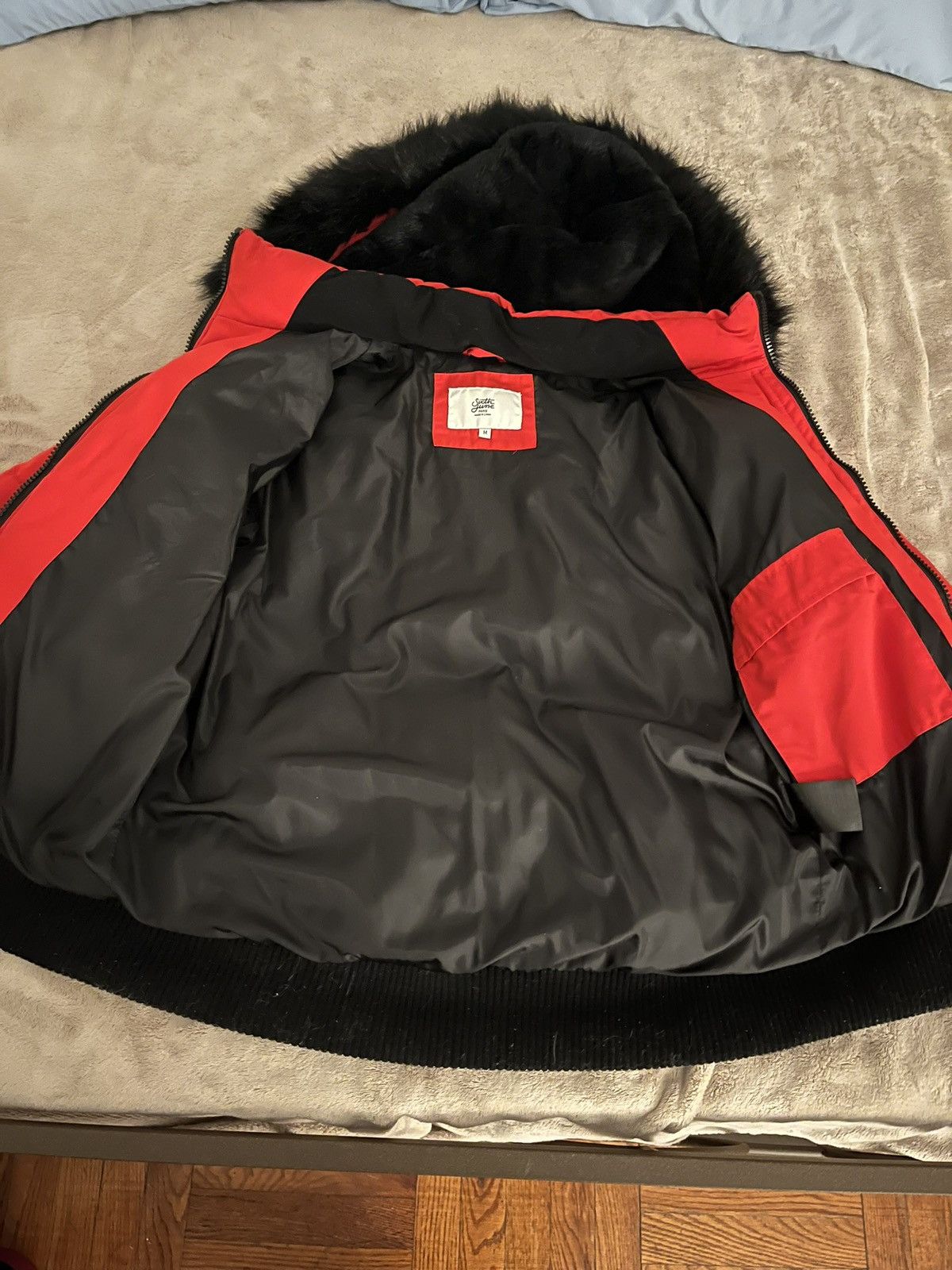 Sixth June Paris Red Faux Fur Lining Down Jacket Size US M / EU 48-50 / 2 - 3 Thumbnail